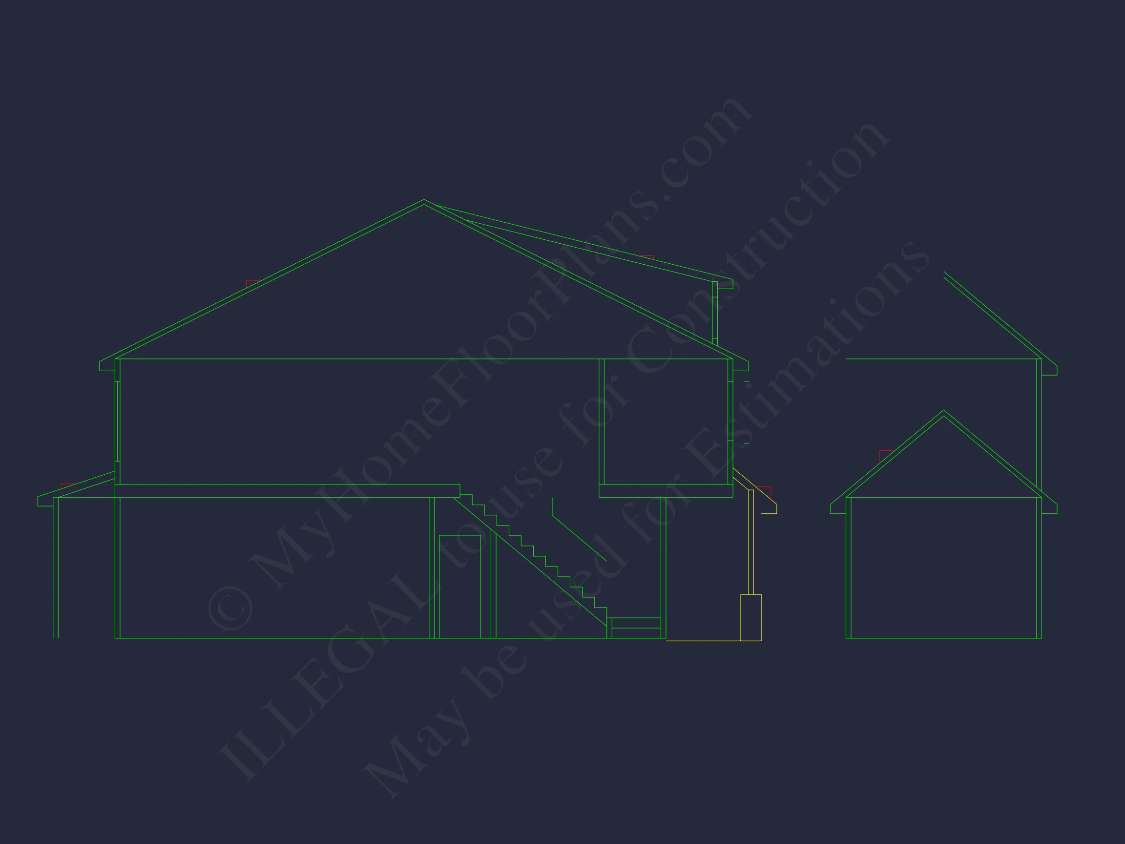 13-1825 HOUSE PLAN - Modern Farmhouse Home Plan - 3-Bed, 2.5-Bath, 1,850 SF 20 house Plan with 2-Story CAD Designs, 3 Bedrooms & Garage