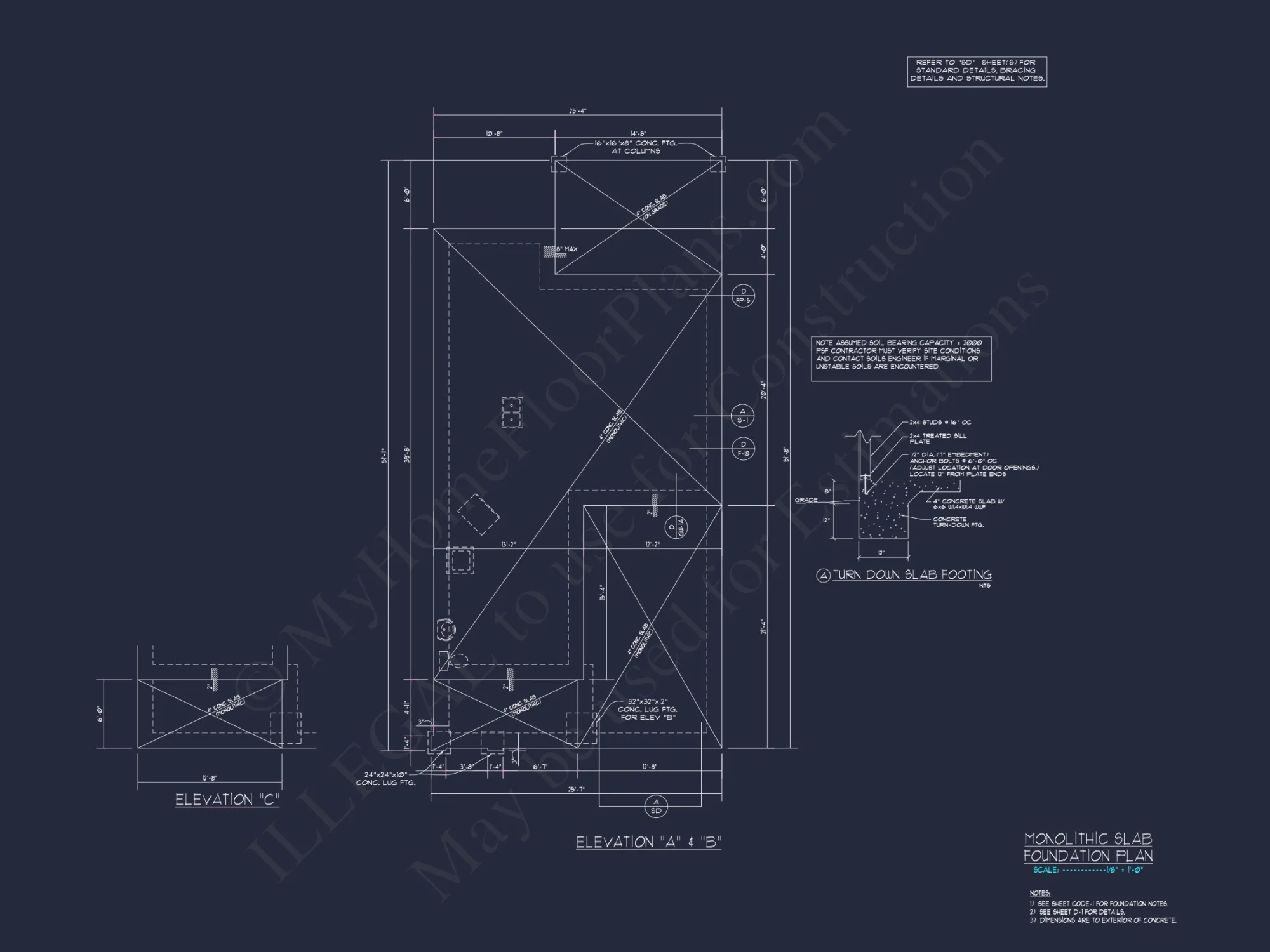 house Plan with 2-Story CAD Designs, 3 Bedrooms & Garage