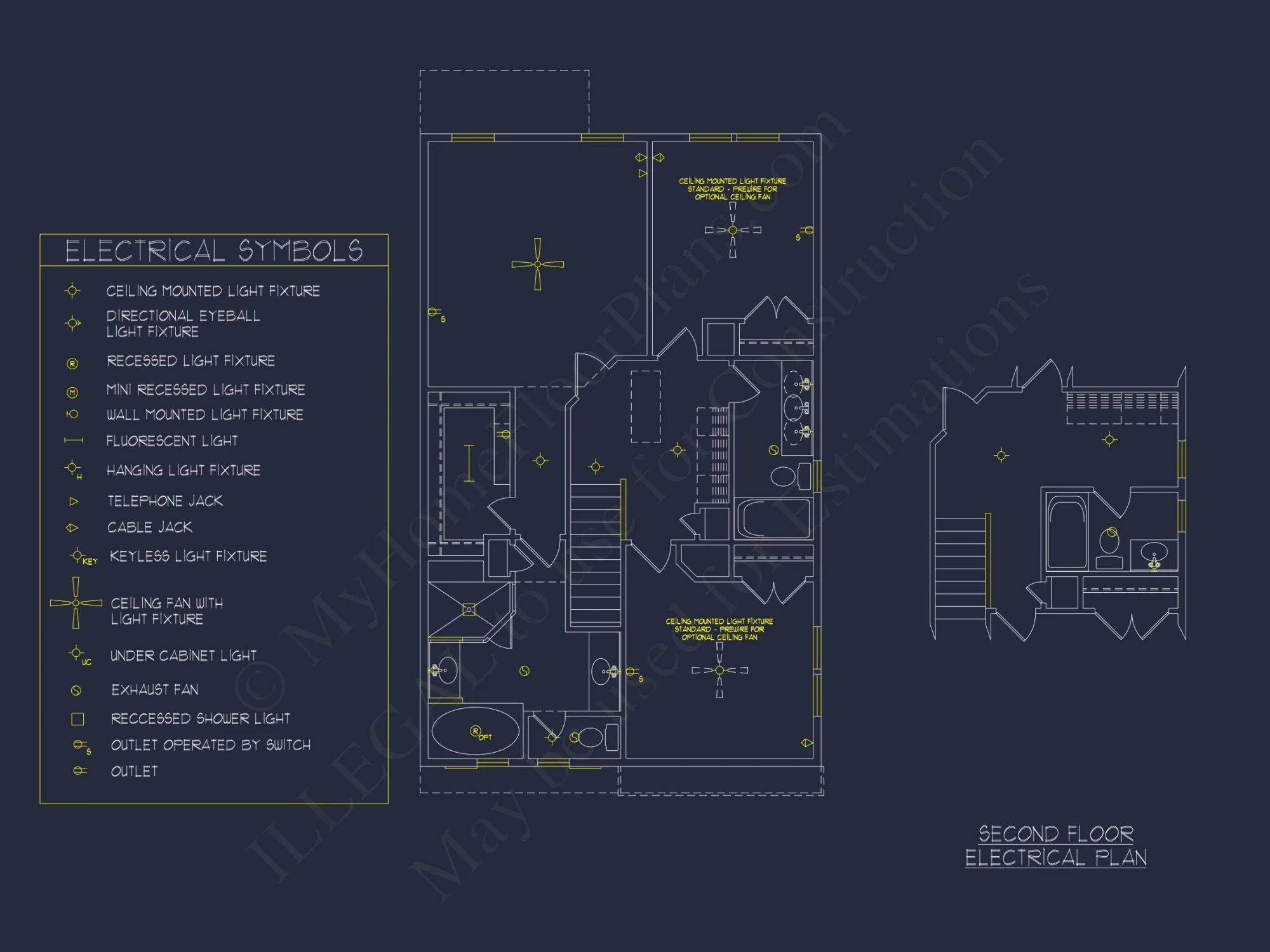 house Plan with 2-Story CAD Designs, 3 Bedrooms & Garage