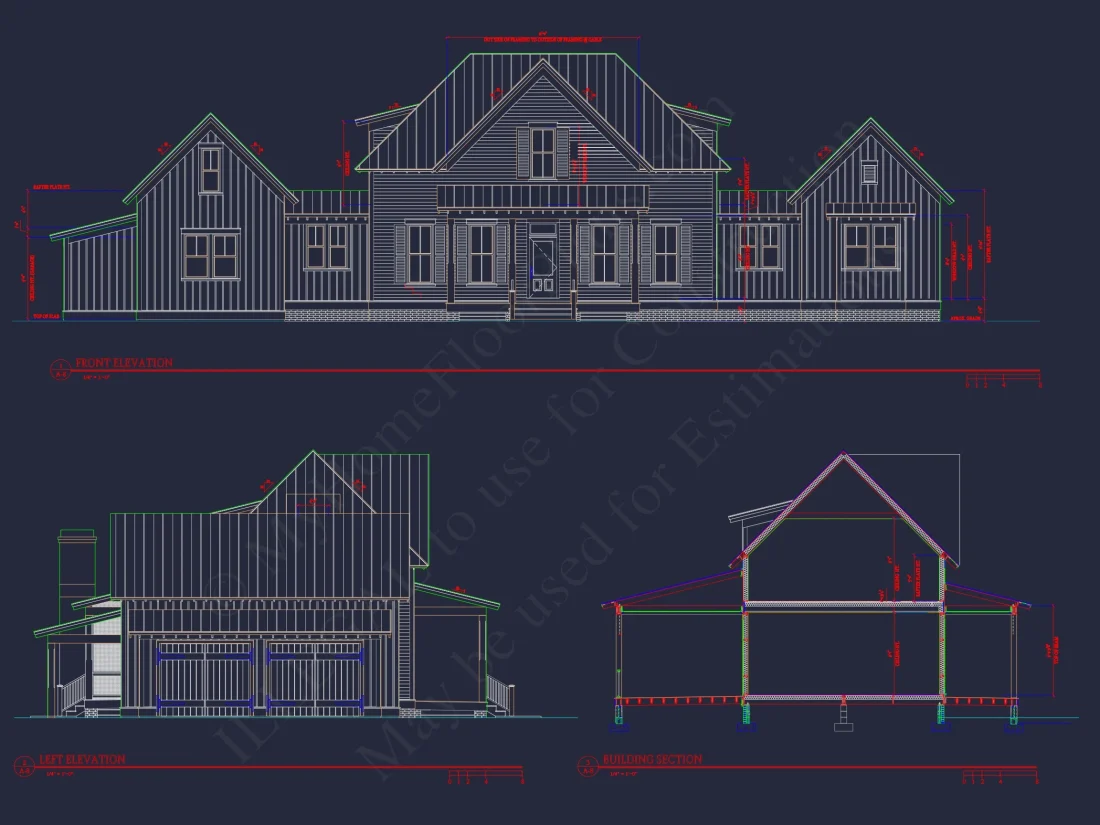Charming Barn-Style house Plan with 2 Floors and Open Design