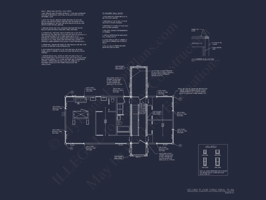 Modern house Floor Plan: 2-Story Architectural Designs Blueprint