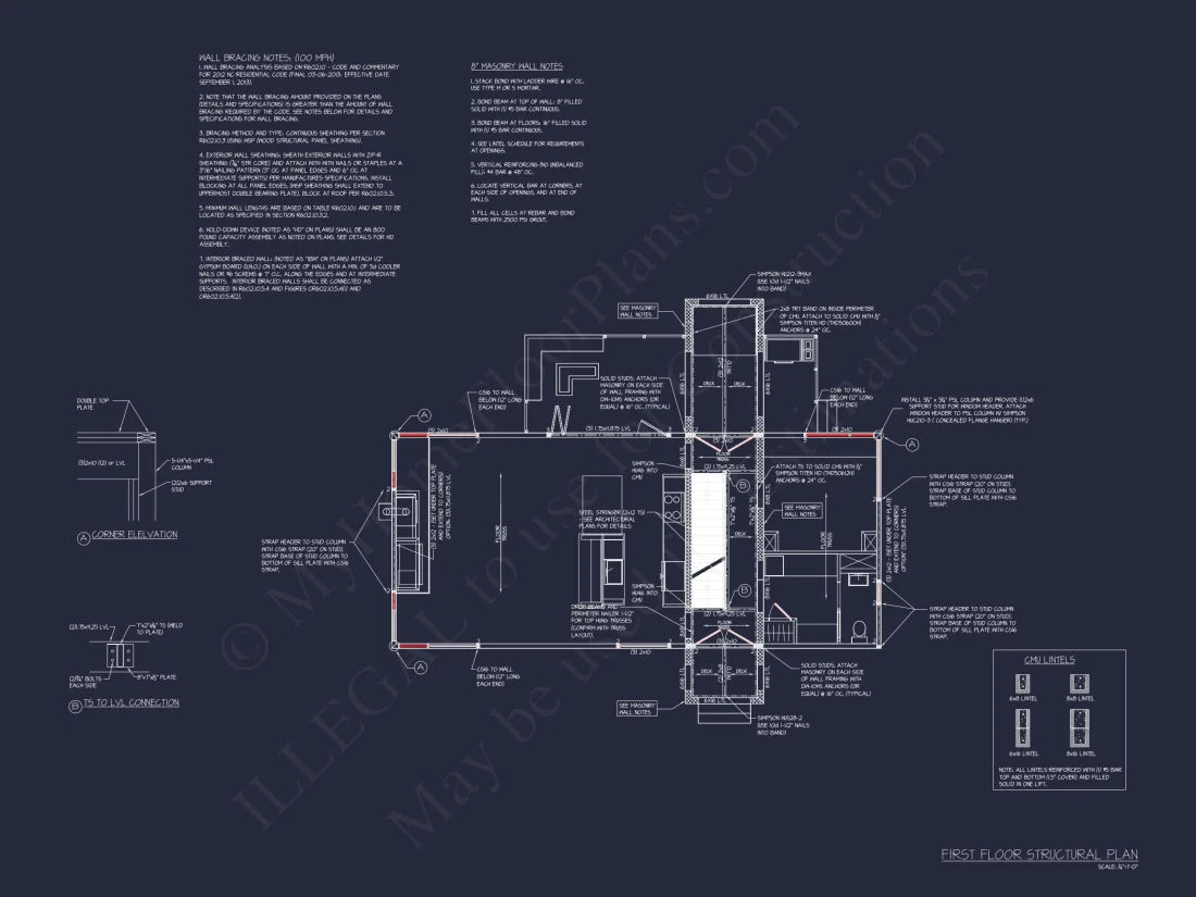 Modern house Floor Plan: 2-Story Architectural Designs Blueprint
