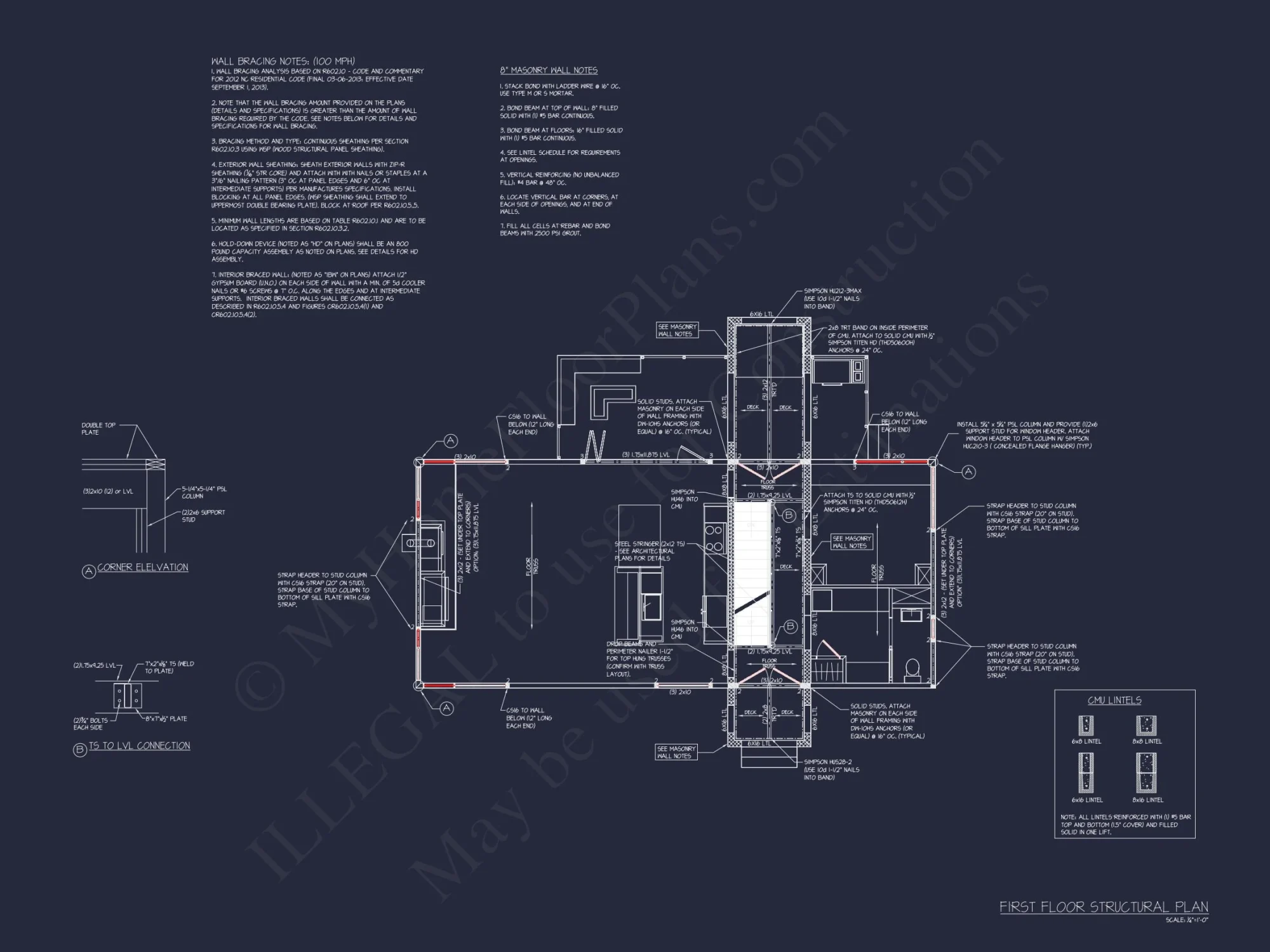 Modern house Floor Plan: 2-Story Architectural Designs Blueprint