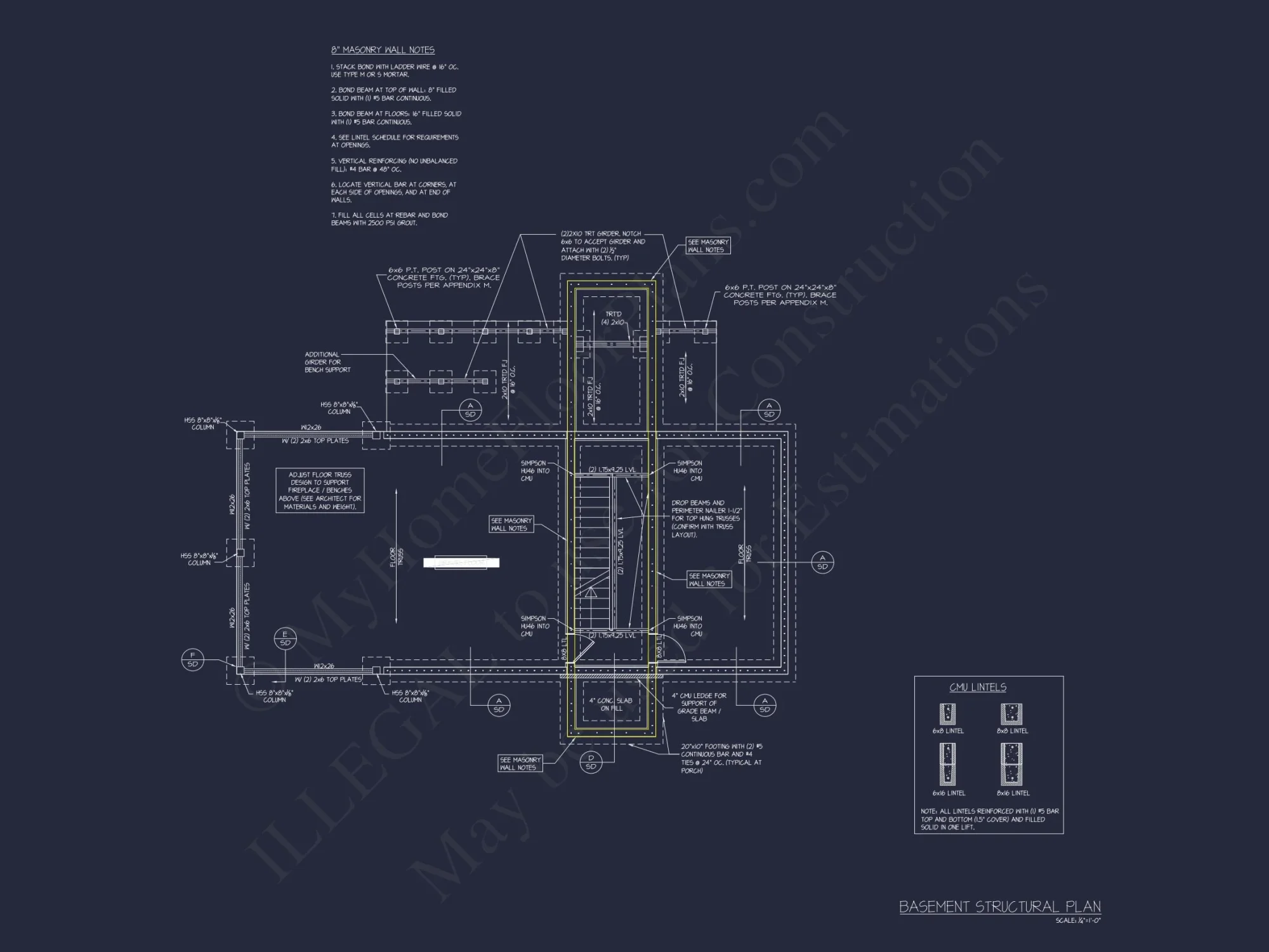 Modern house Floor Plan: 2-Story Architectural Designs Blueprint