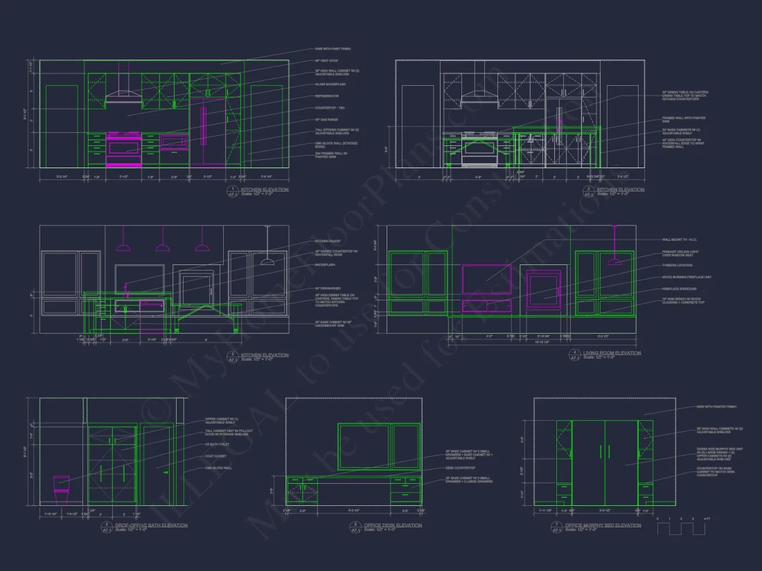 Modern house Floor Plan: 2-Story Architectural Designs Blueprint