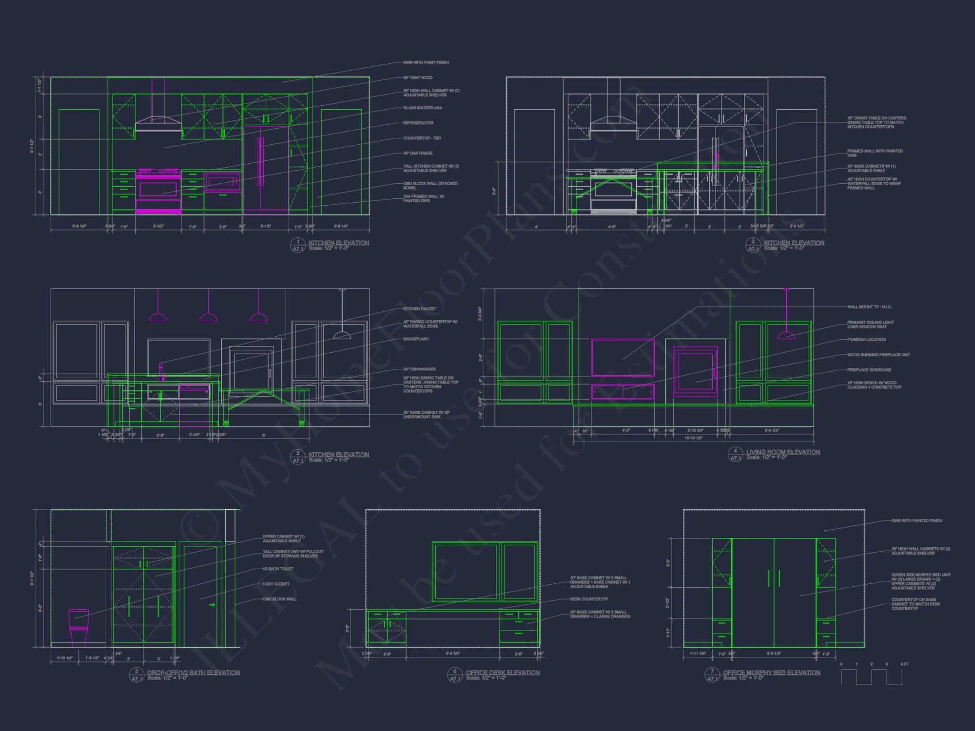 Modern house Floor Plan: 2-Story Architectural Designs Blueprint