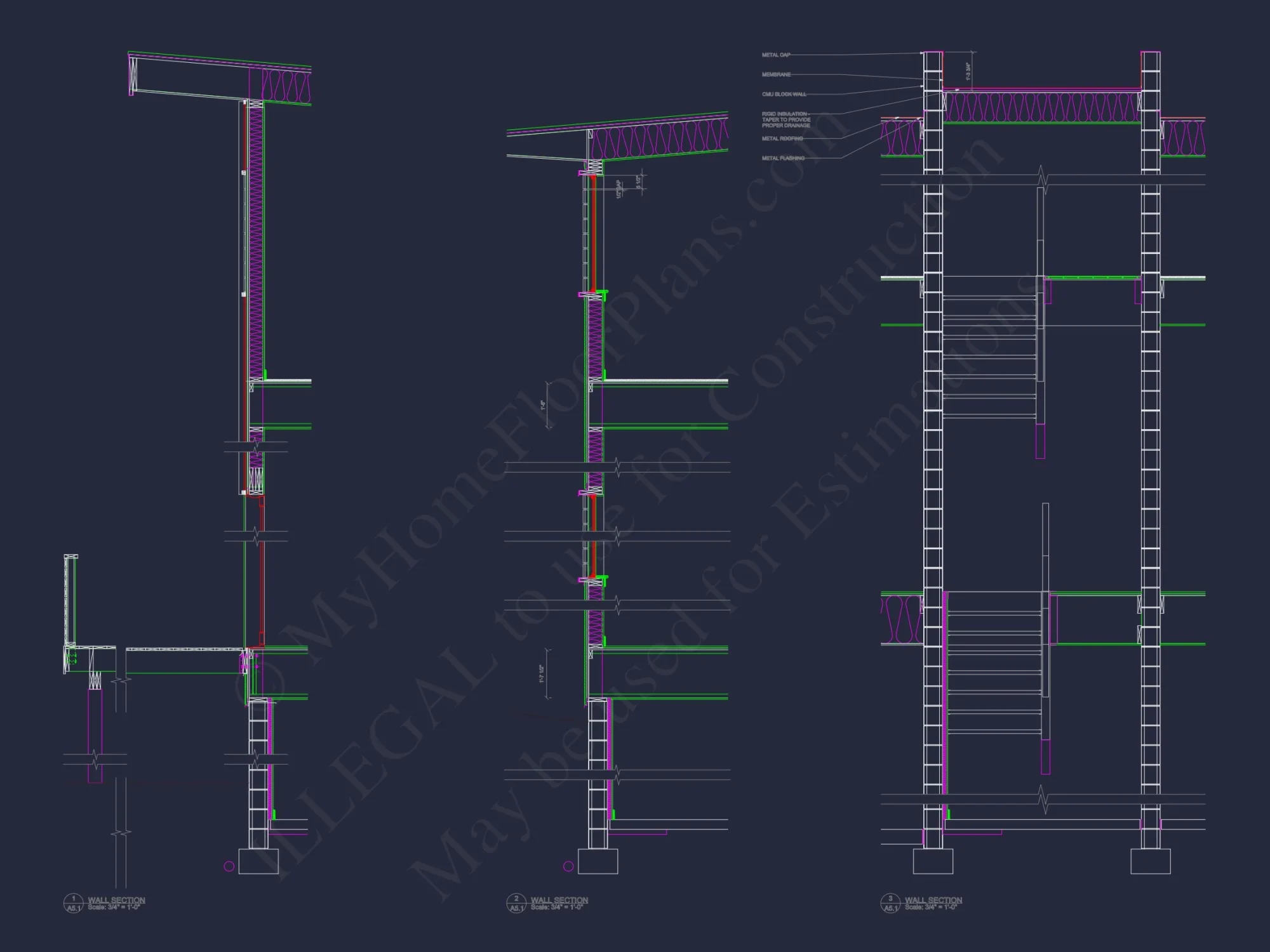 Modern house Floor Plan: 2-Story Architectural Designs Blueprint