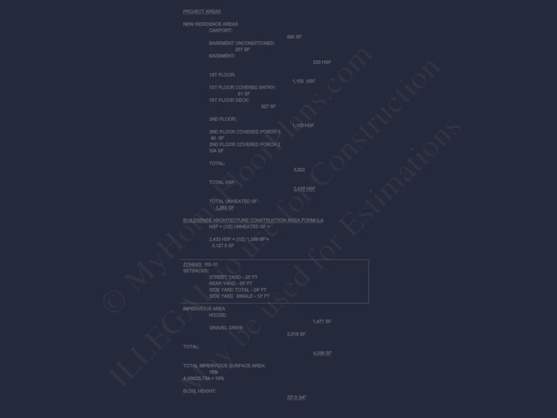Modern house Floor Plan: 2-Story Architectural Designs Blueprint