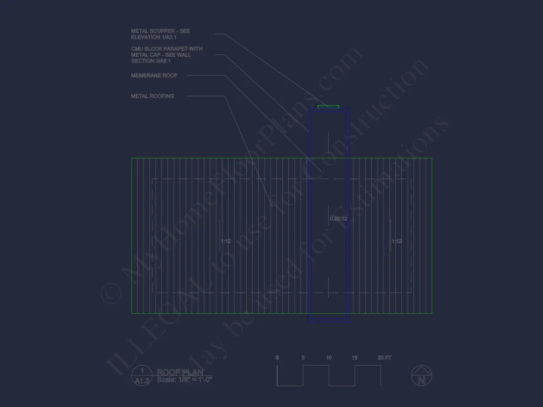 Modern house Floor Plan: 2-Story Architectural Designs Blueprint