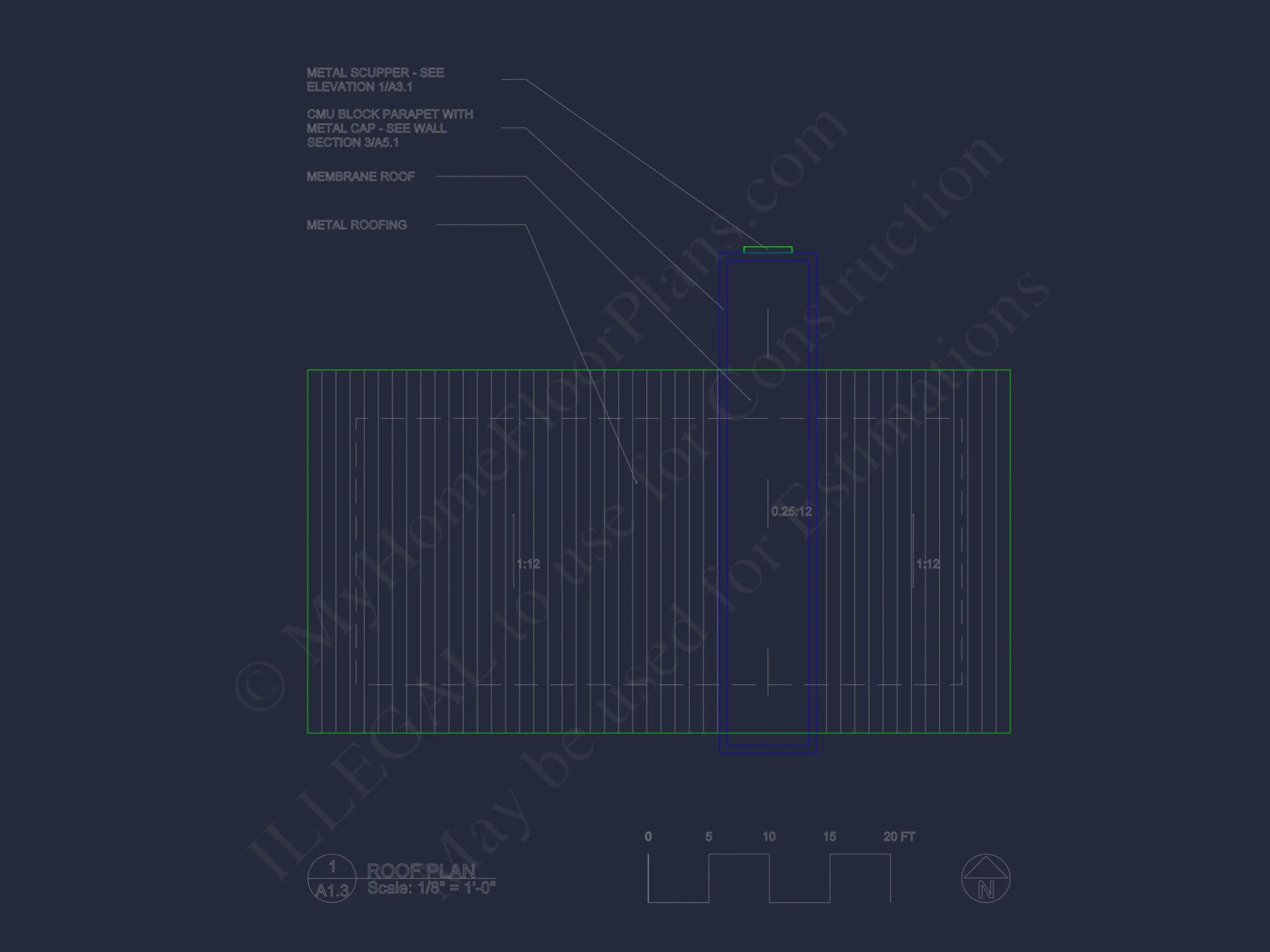 Modern house Floor Plan: 2-Story Architectural Designs Blueprint