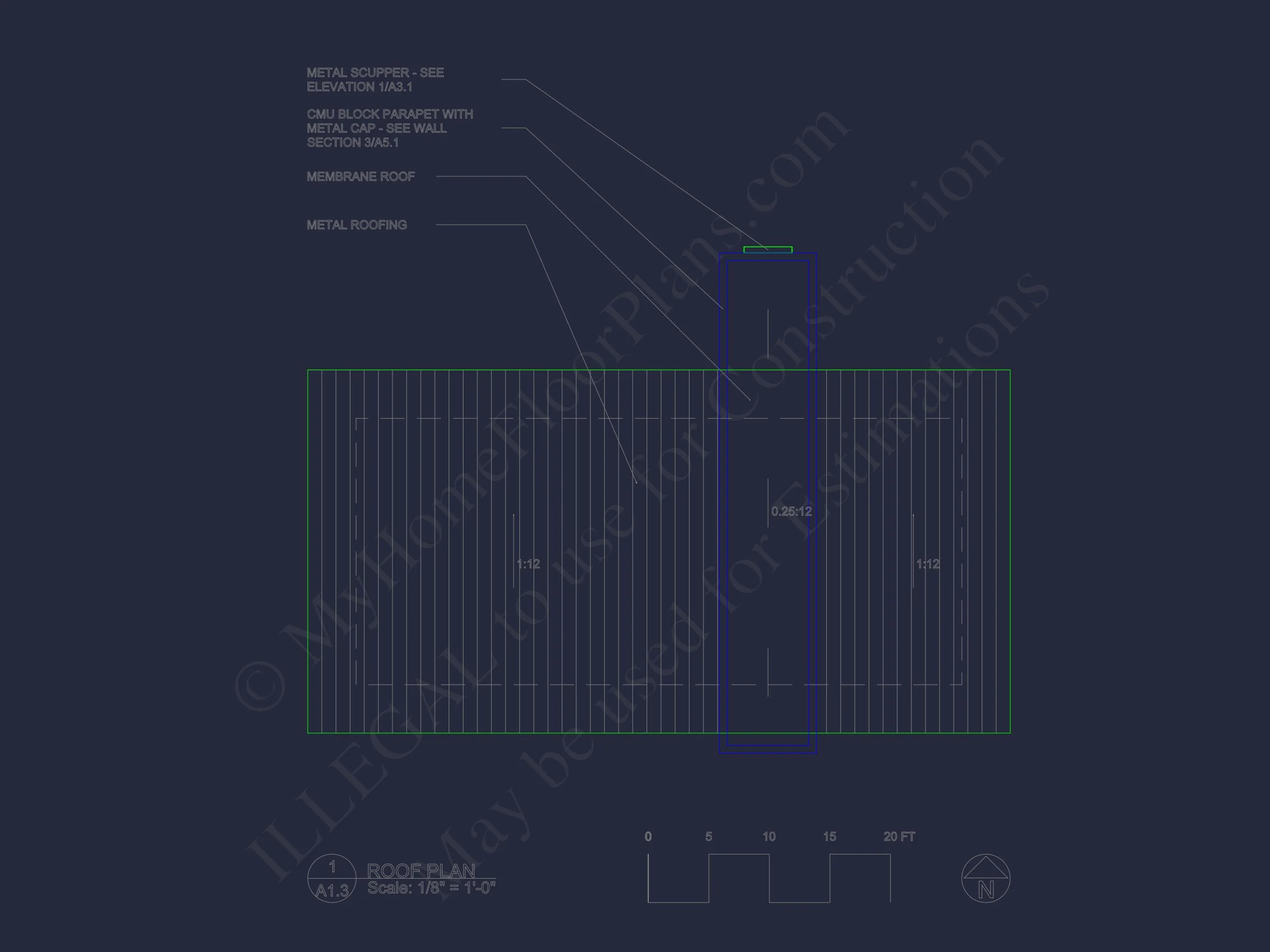 13-1730 HOUSE PLAN - Modern Contemporary Home Plan - 3-Bed, 2.5-Bath, 2,433 SF 7 Modern house Floor Plan: 2-Story Architectural Designs Blueprint