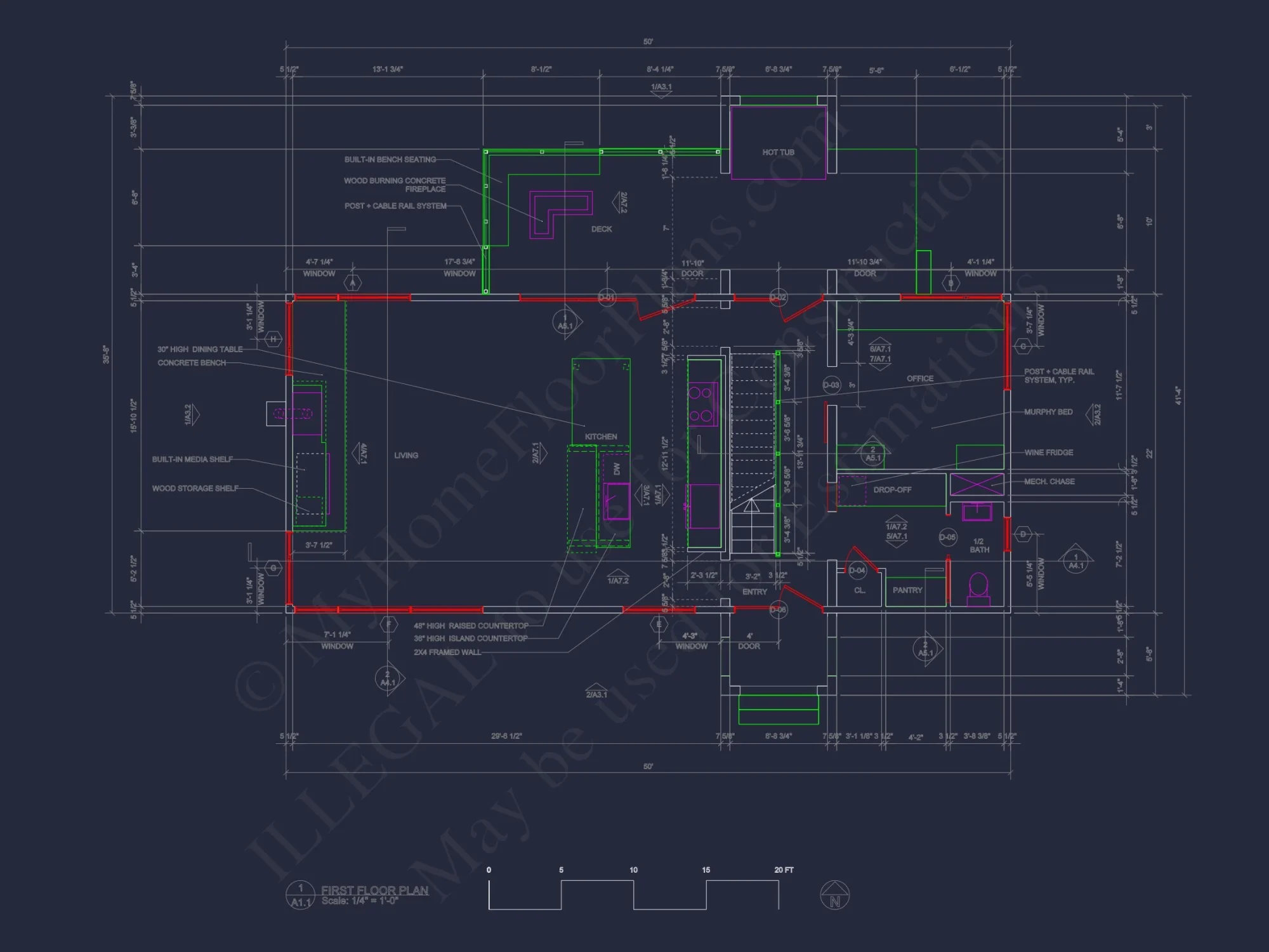 Modern house Floor Plan: 2-Story Architectural Designs Blueprint
