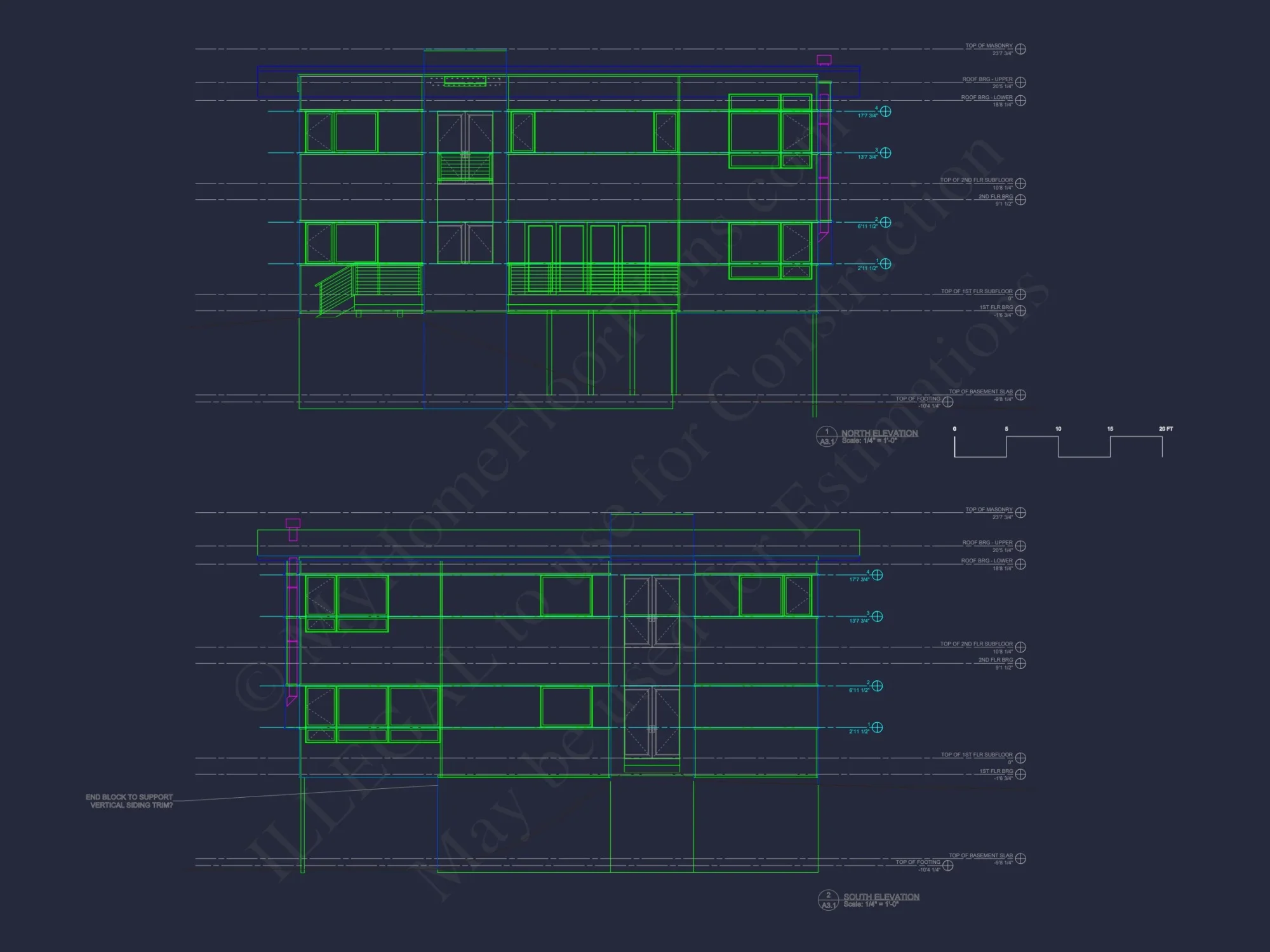 Modern house Floor Plan: 2-Story Architectural Designs Blueprint