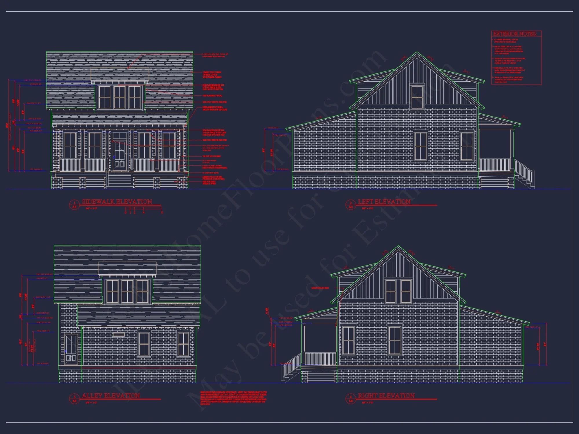 Modern Craftsman house Plan: 1.5 Story Floor Plan Designs