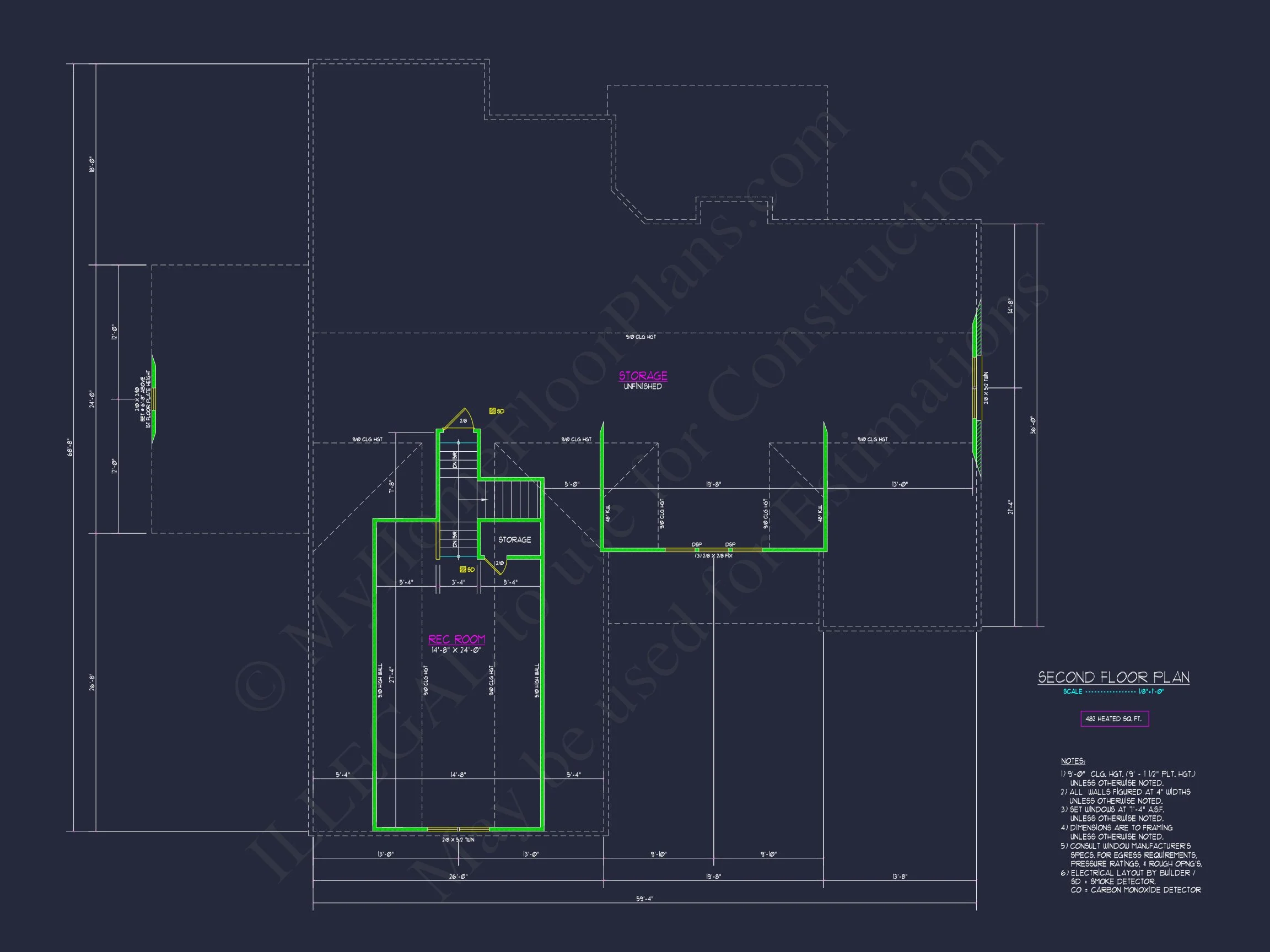 Craftsman house Plan with Spacious Floor Plan and Unique Features