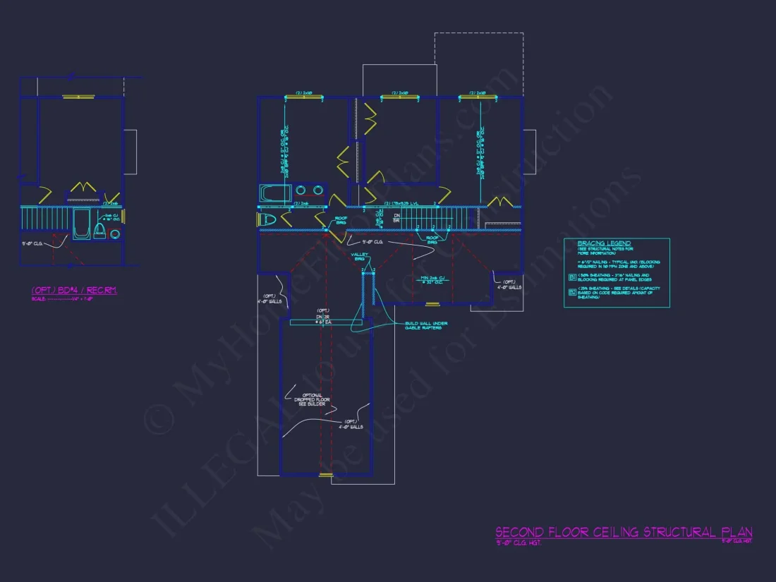 Efficient house Plan: Detailed Floor Blueprint Design