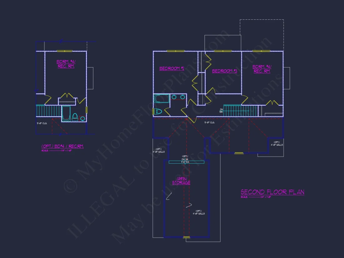 Efficient house Plan: Detailed Floor Blueprint Design