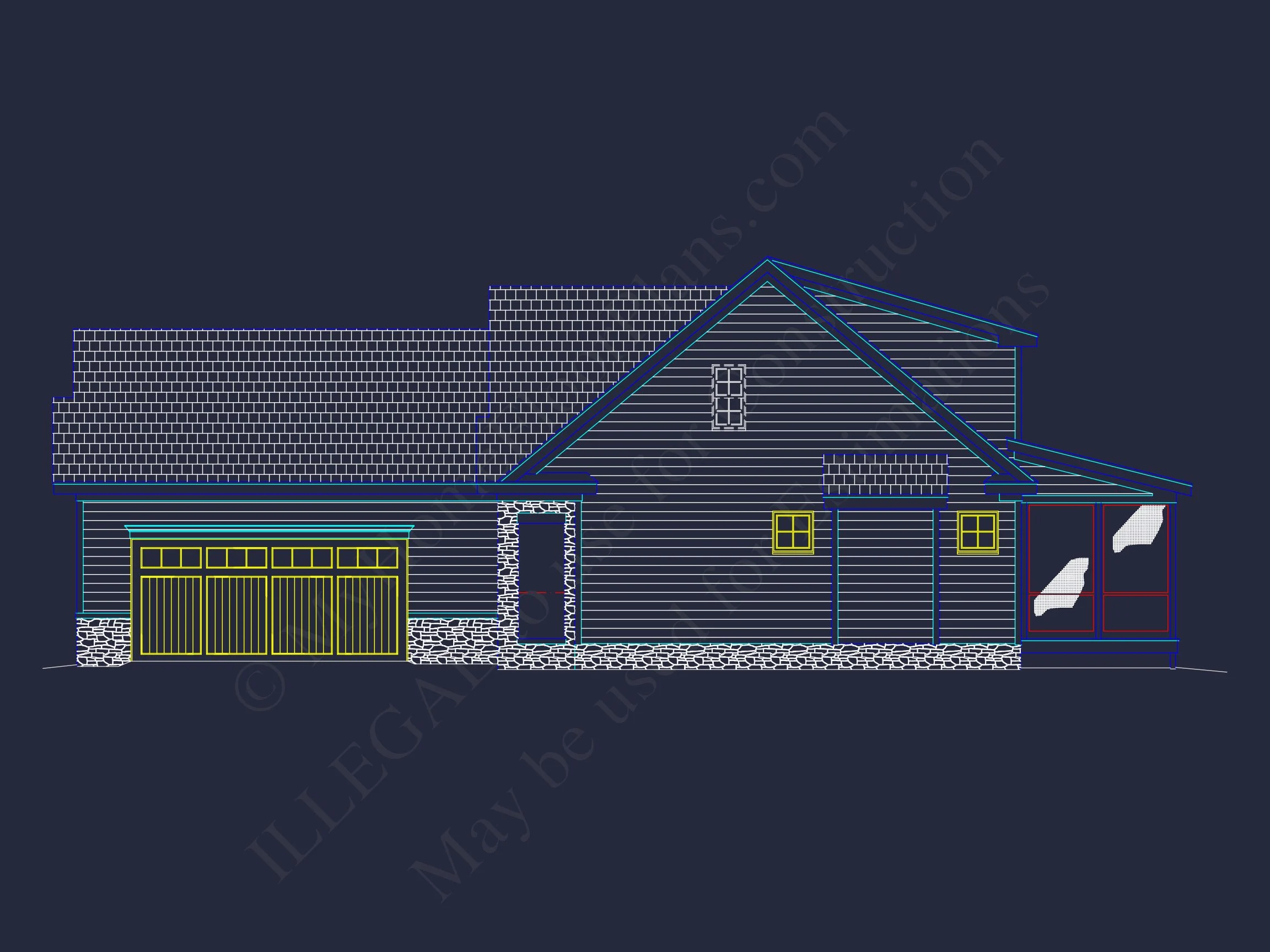 13-1675 HOUSE PLAN - Traditional Home Plan - 3-Bed, 2-Bath, 2,050 SF 5 Efficient house Plan: Detailed Floor Blueprint Design