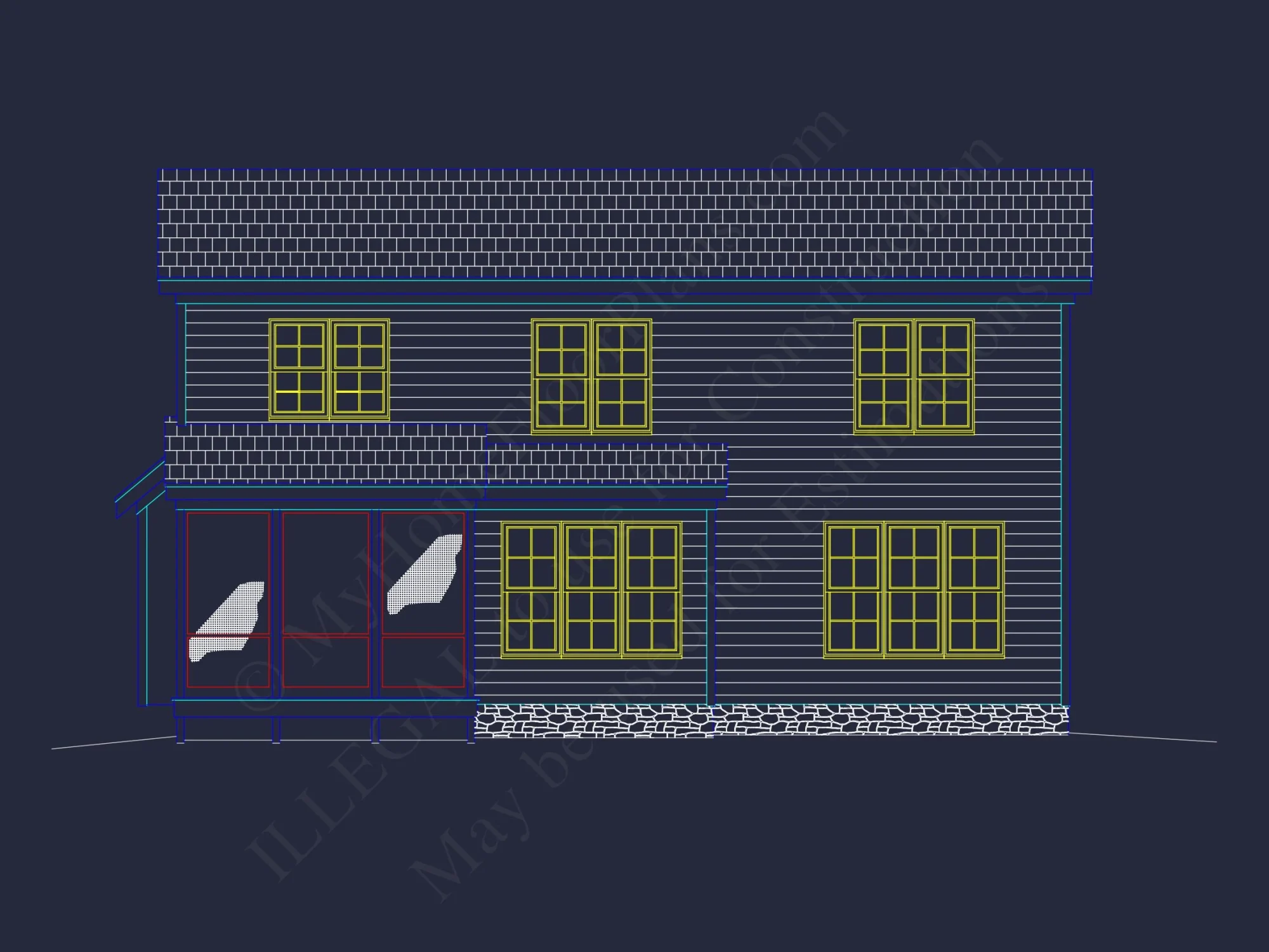 Efficient house Plan: Detailed Floor Blueprint Design