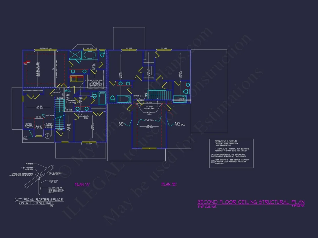 Effortless CAD house Plan: Explore Dual Heights
