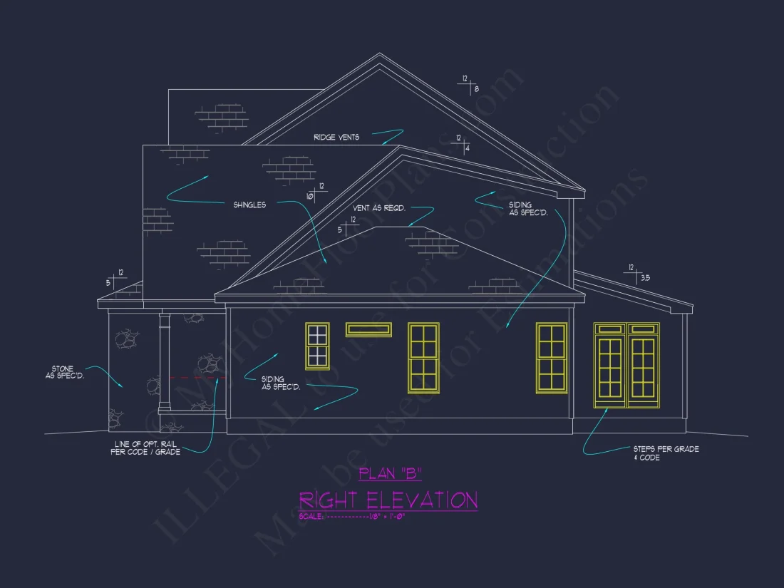 Effortless CAD house Plan: Explore Dual Heights