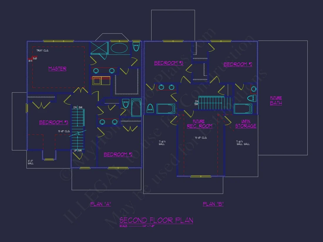 Effortless CAD house Plan: Explore Dual Heights