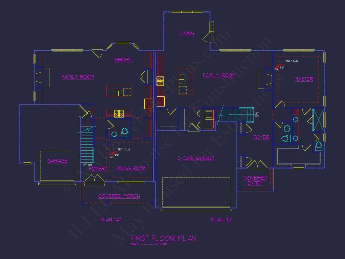 Effortless CAD house Plan: Explore Dual Heights