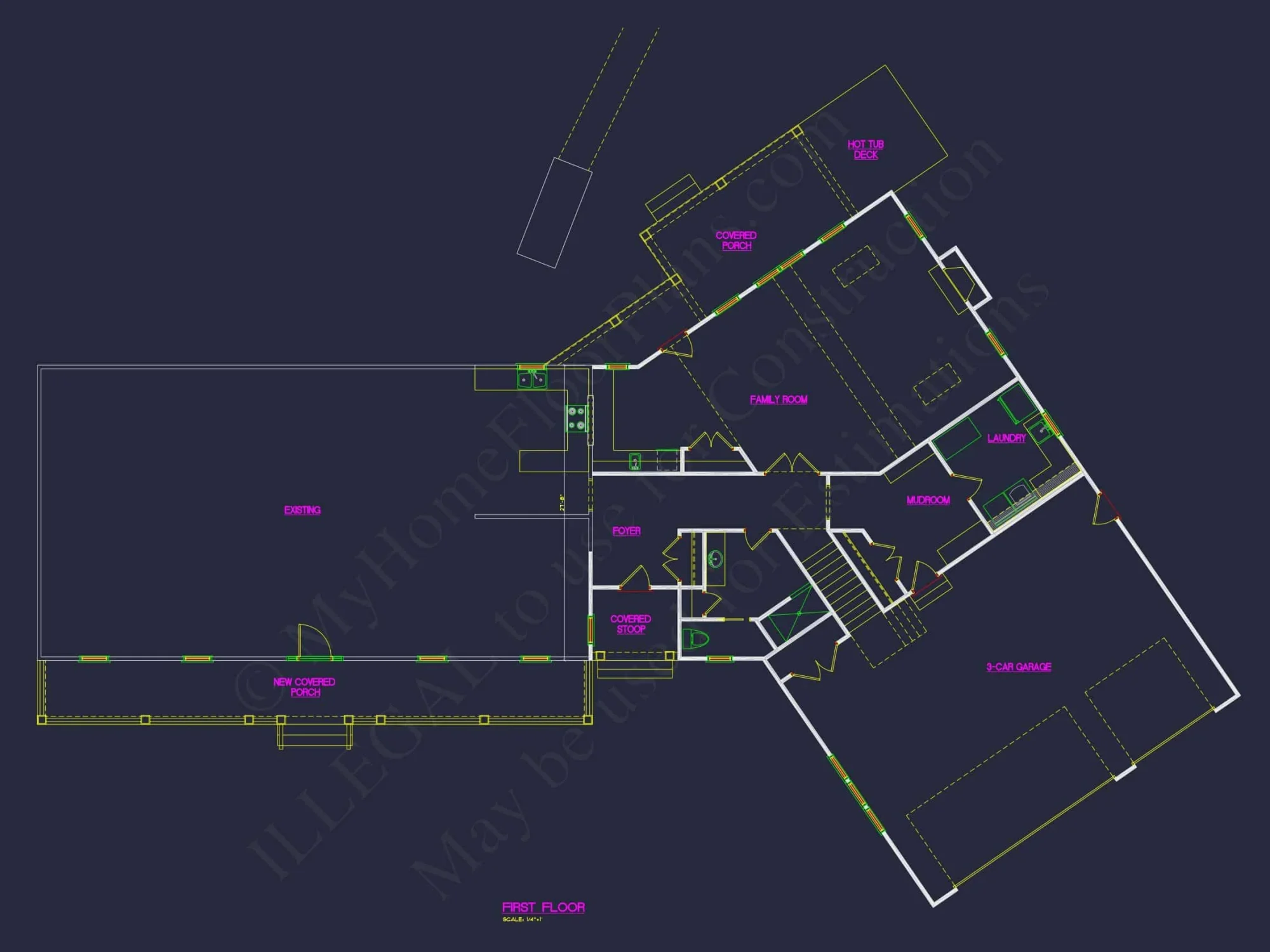 Customizable house Floor Plan with CAD and Blueprint Designs