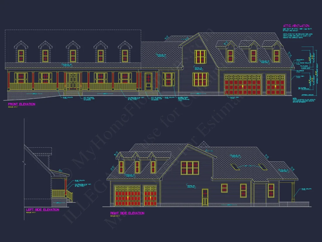 Customizable house Floor Plan with CAD and Blueprint Designs