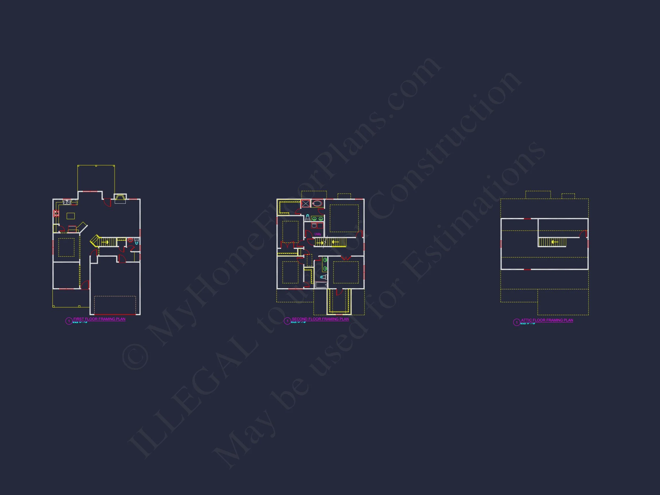 13-1560 HOUSE PLAN - Traditional Home Plan - 4-Bed, 2.5-Bath, 2,293 SF 19 Versatile house Plan with CAD Designs