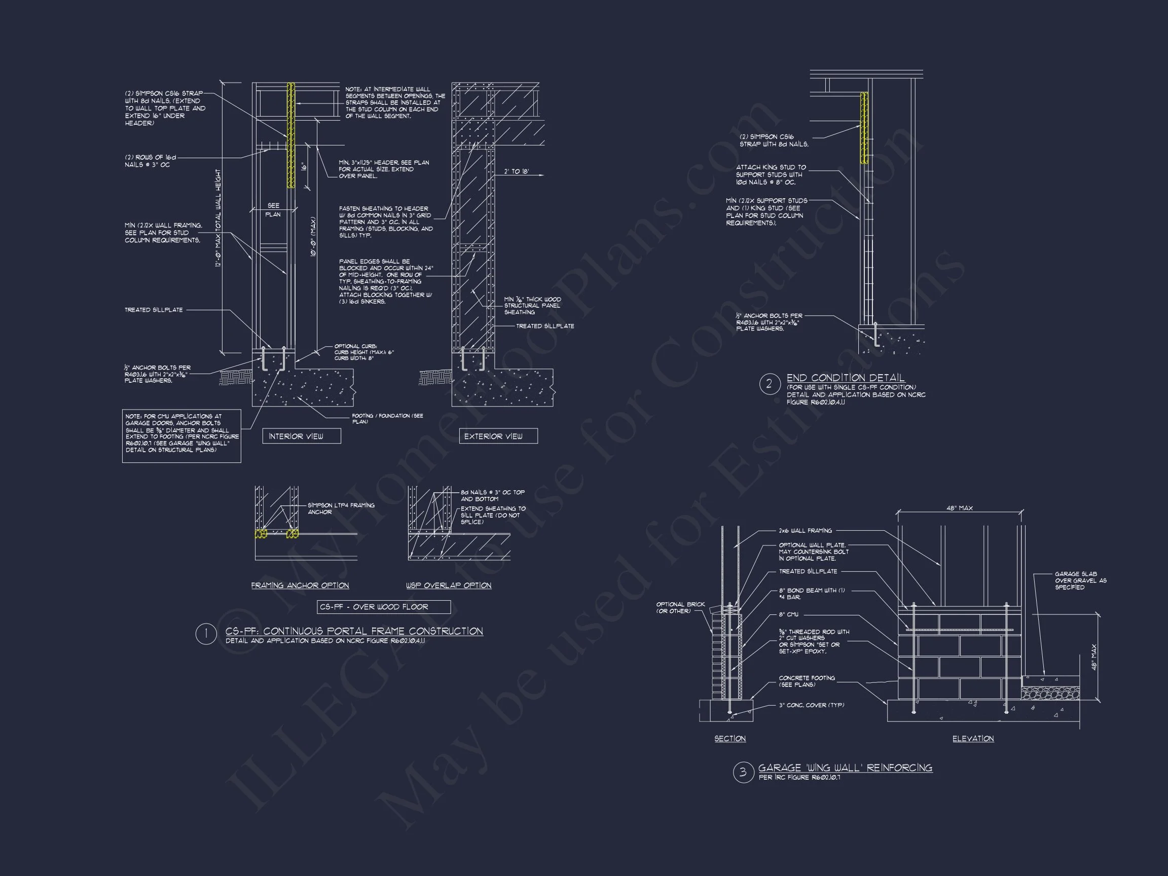 Traditional Craftsman house Plan with 2 Floors & CAD Blueprints