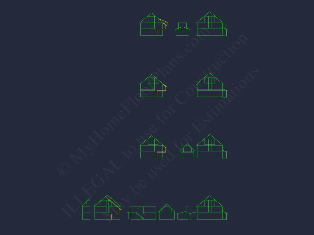Traditional Craftsman house Plan with 2 Floors & CAD Blueprints
