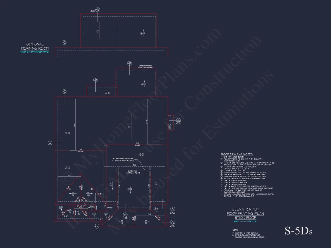 Traditional Craftsman house Plan with 2 Floors & CAD Blueprints