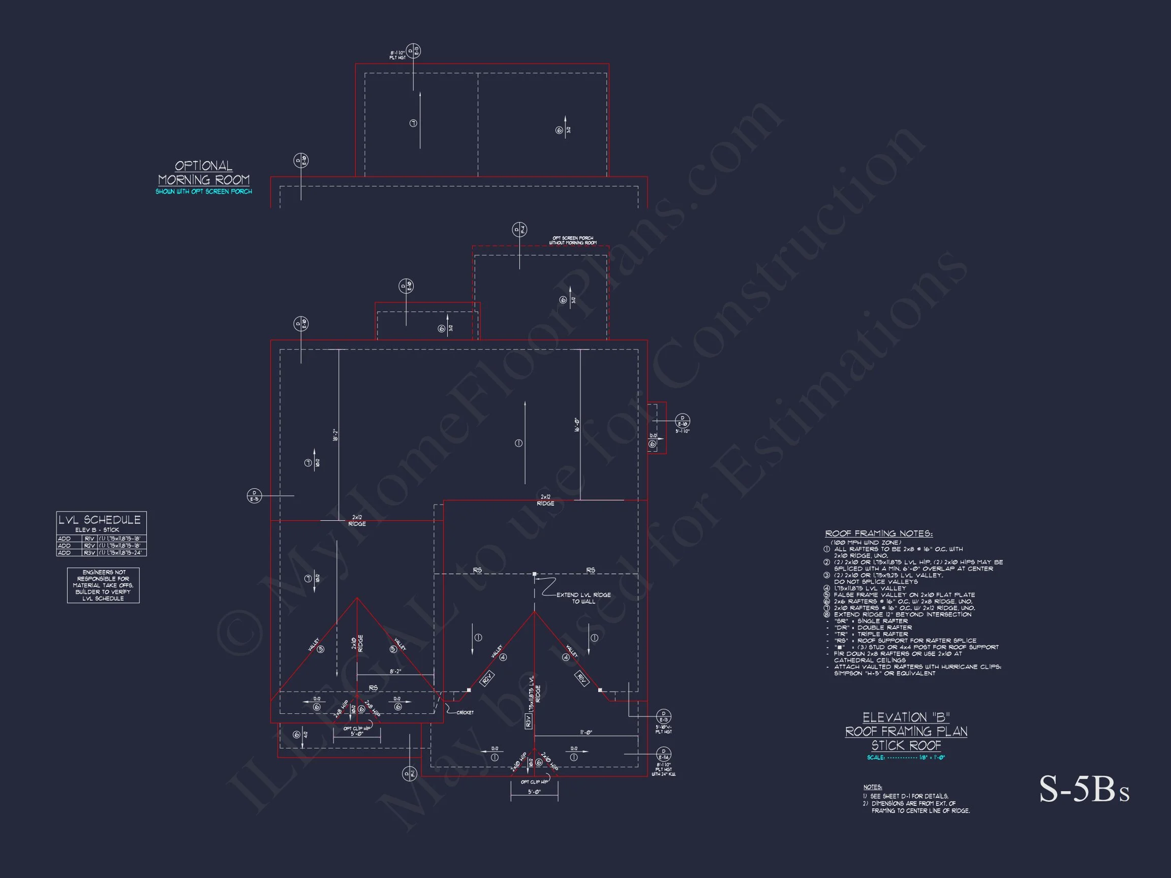 Traditional Craftsman house Plan with 2 Floors & CAD Blueprints