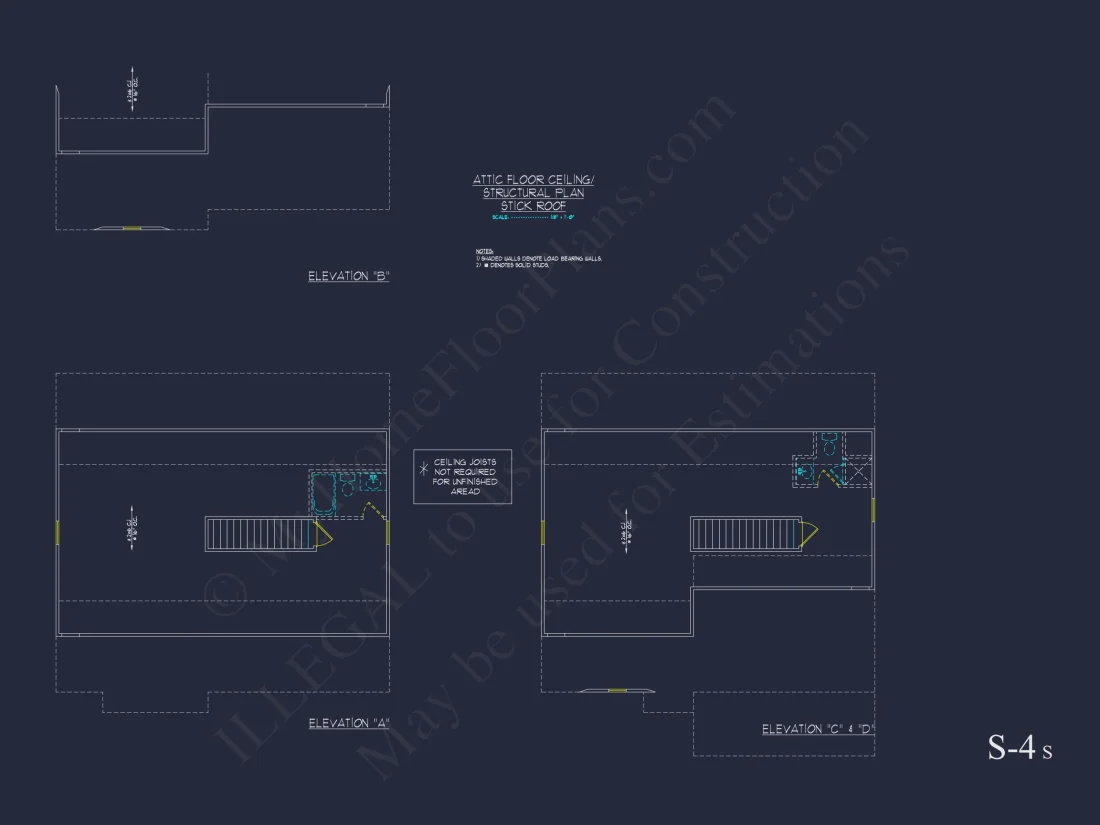 Traditional Craftsman house Plan with 2 Floors & CAD Blueprints