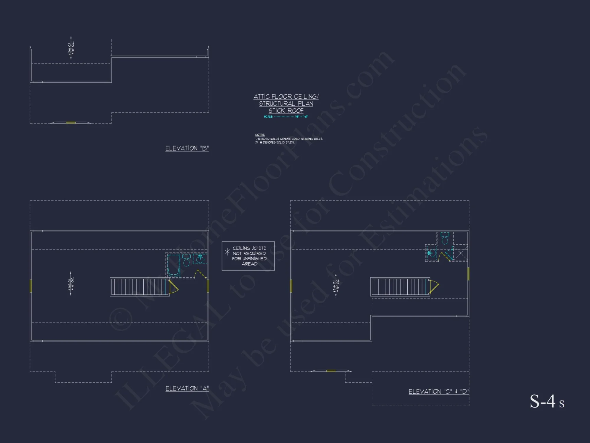 Traditional Craftsman house Plan with 2 Floors & CAD Blueprints