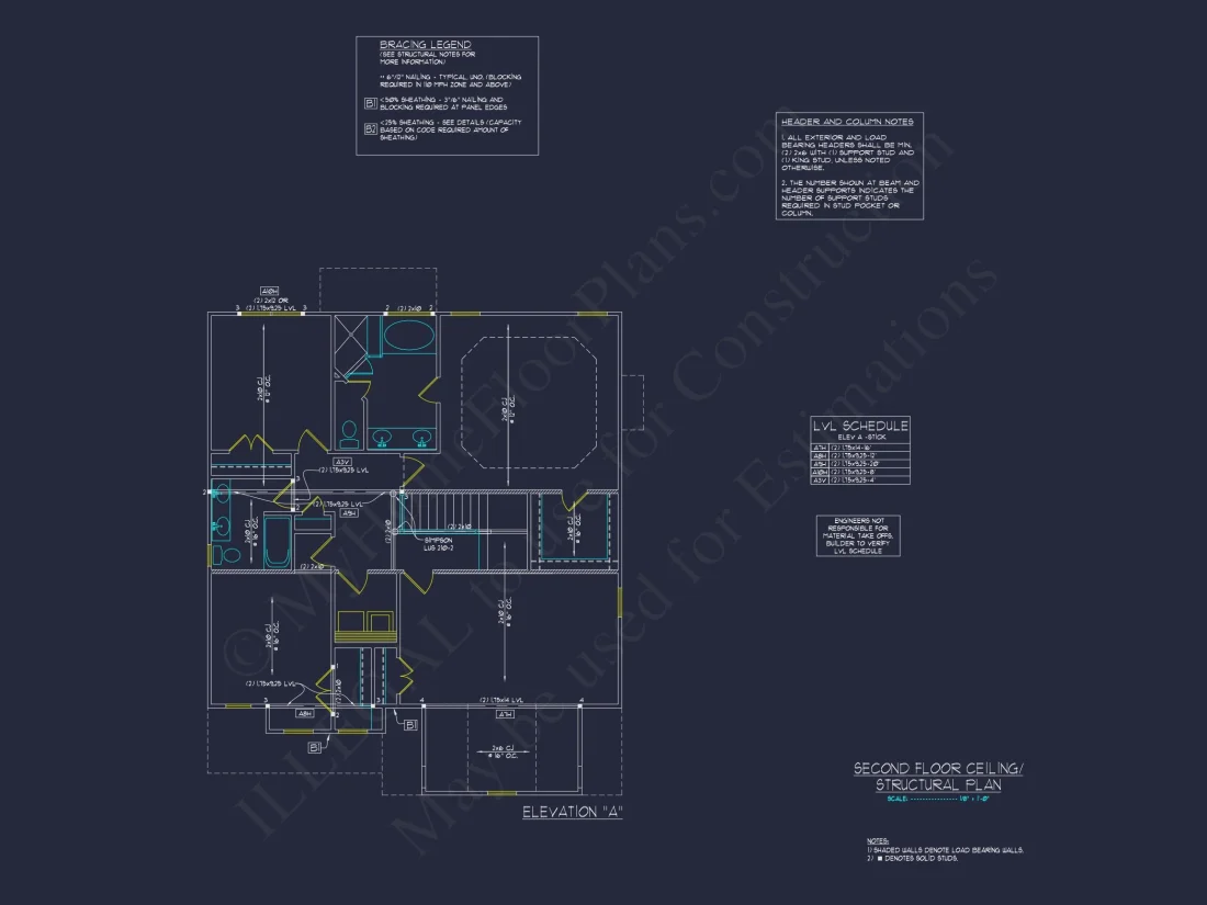 Traditional Craftsman house Plan with 2 Floors & CAD Blueprints