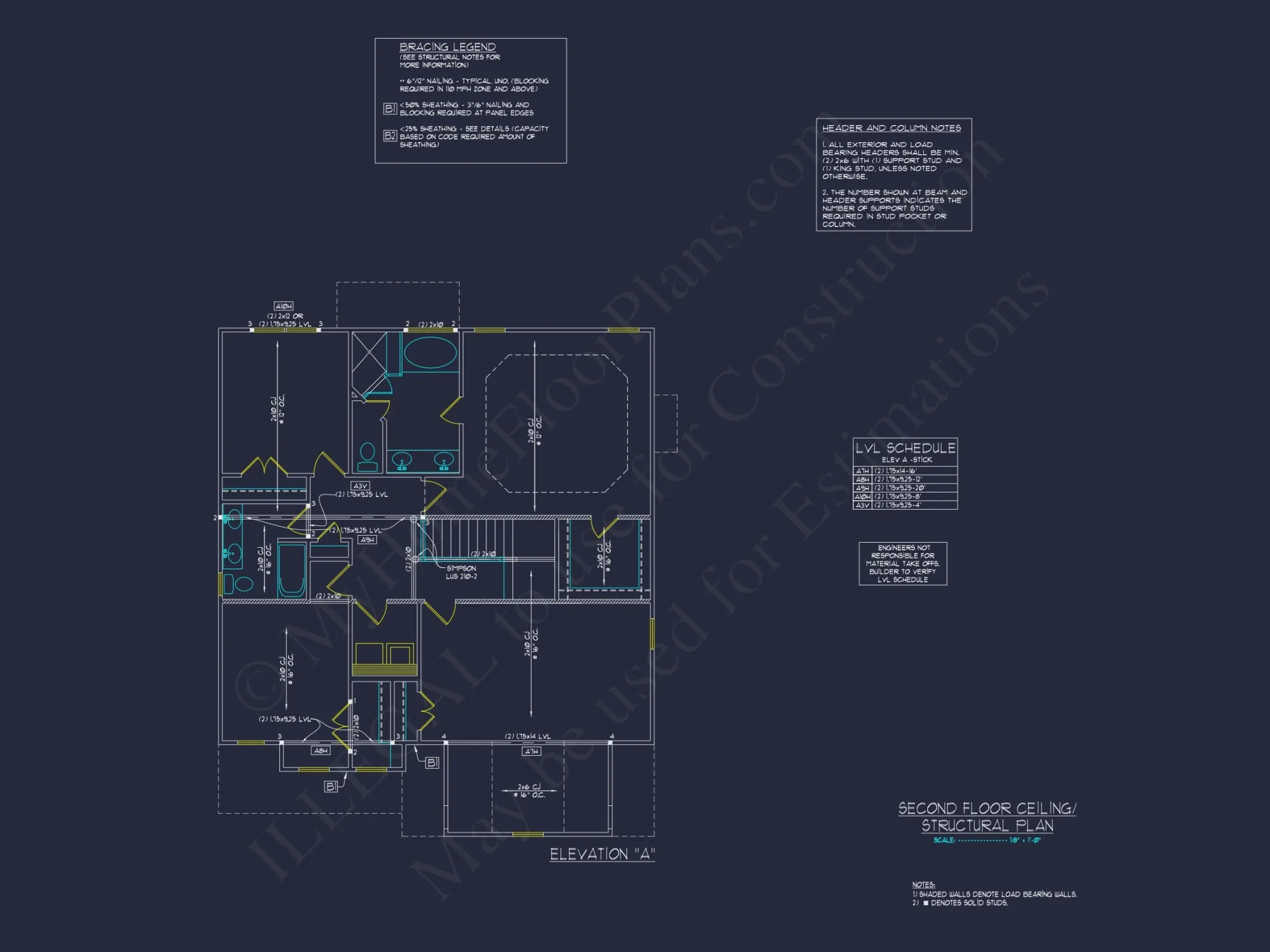 Traditional Craftsman house Plan with 2 Floors & CAD Blueprints