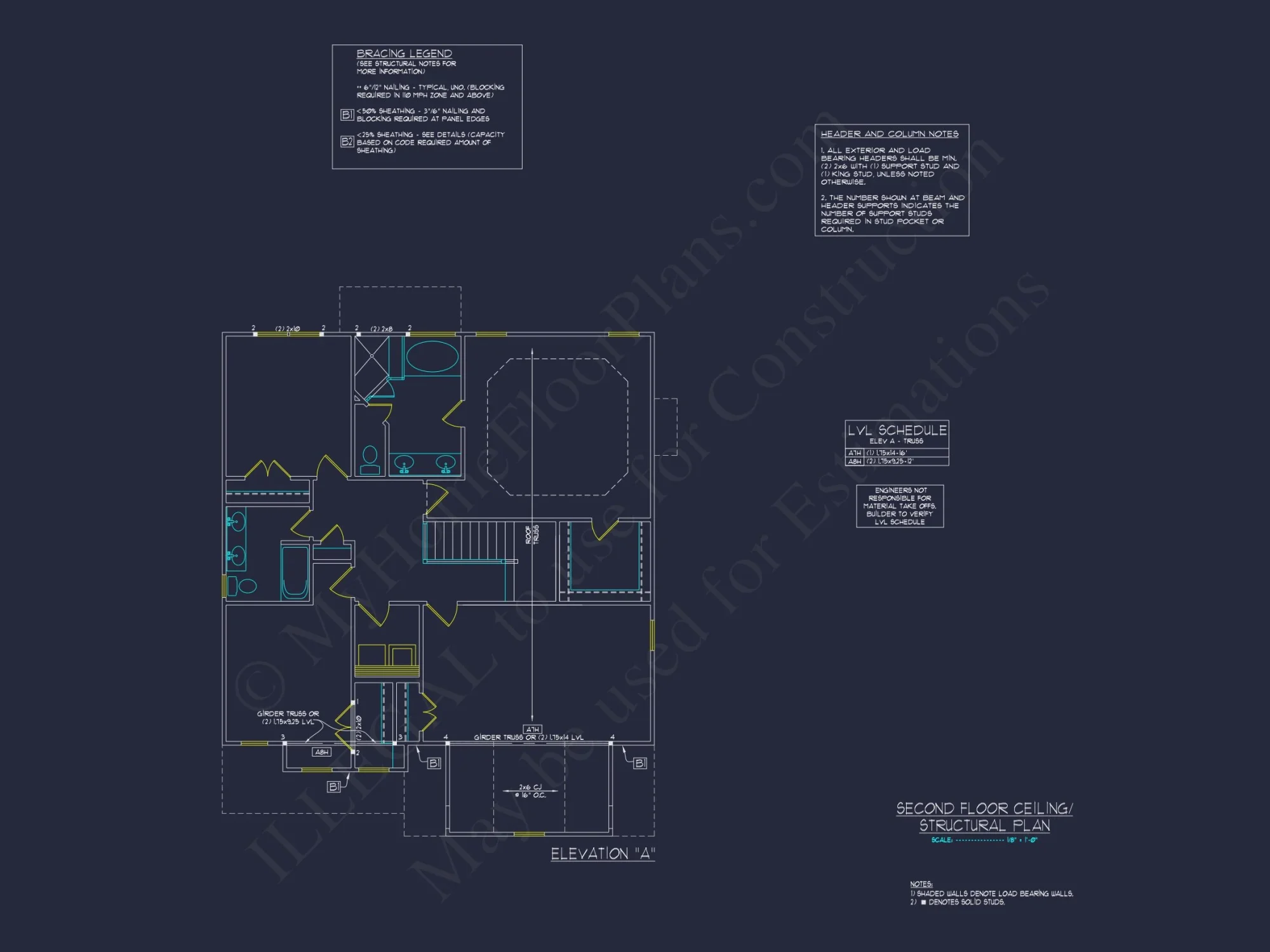 Traditional Craftsman house Plan with 2 Floors & CAD Blueprints