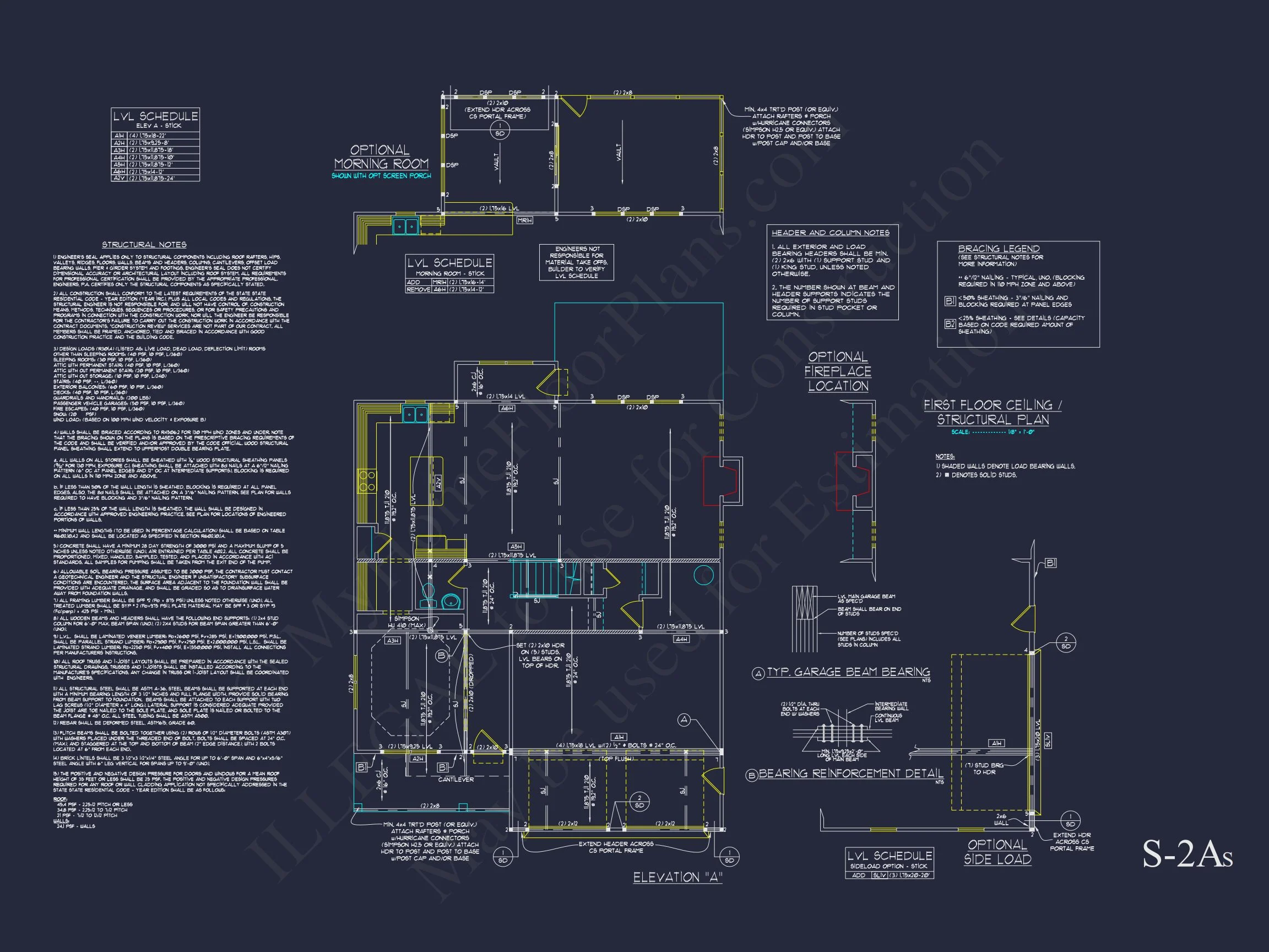 Traditional Craftsman house Plan with 2 Floors & CAD Blueprints