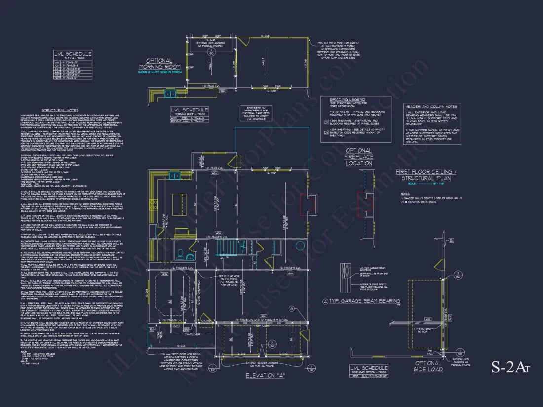 Traditional Craftsman house Plan with 2 Floors & CAD Blueprints
