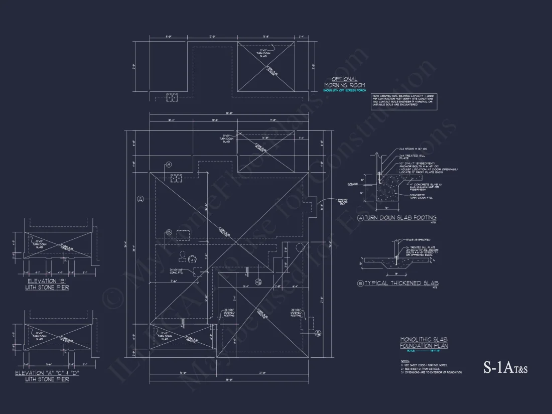 Traditional Craftsman house Plan with 2 Floors & CAD Blueprints