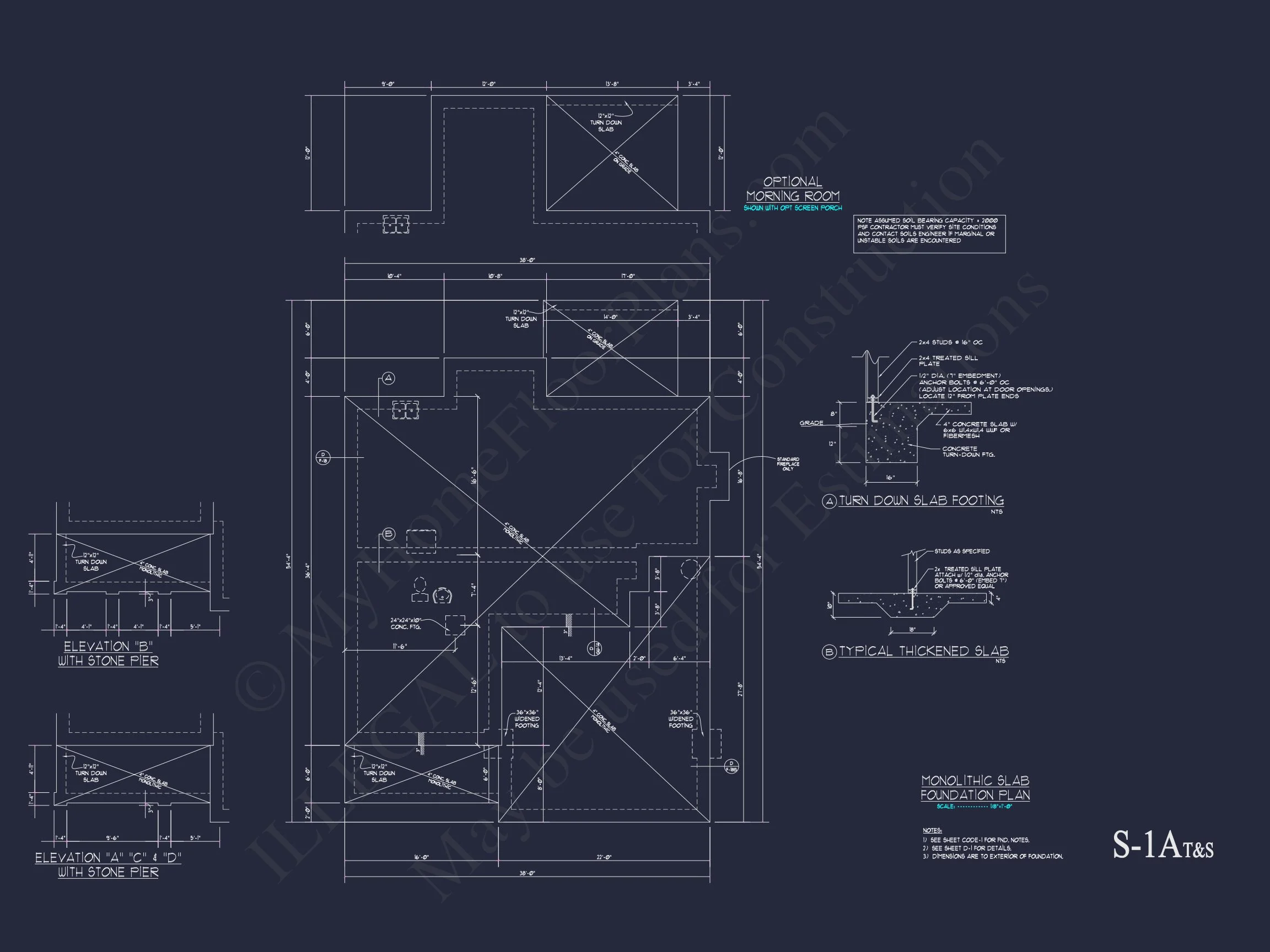Traditional Craftsman house Plan with 2 Floors & CAD Blueprints