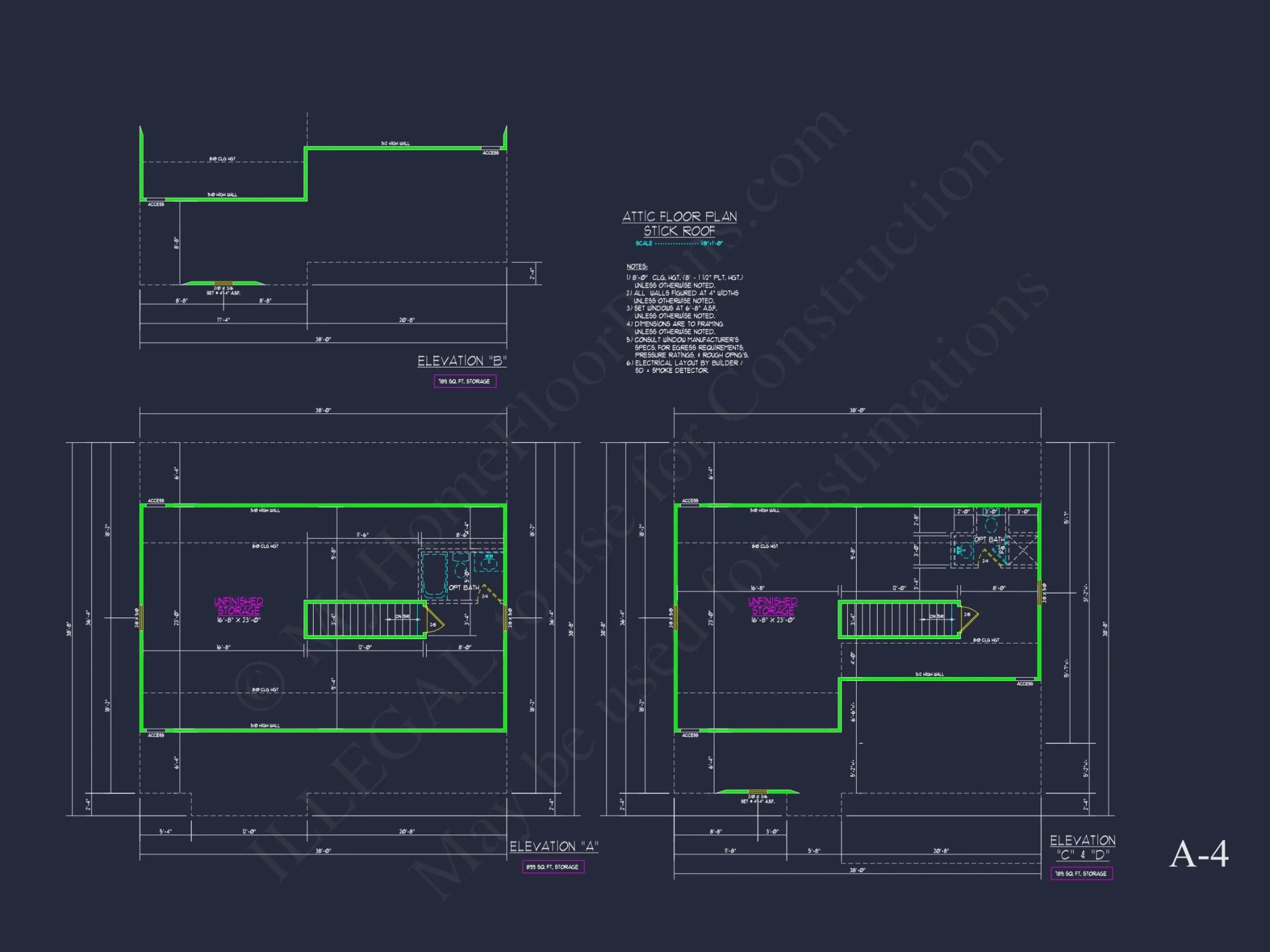 Traditional Craftsman house Plan with 2 Floors & CAD Blueprints