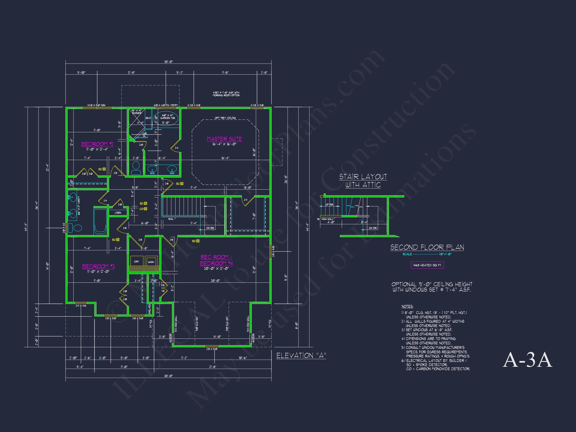 Traditional Craftsman house Plan with 2 Floors & CAD Blueprints