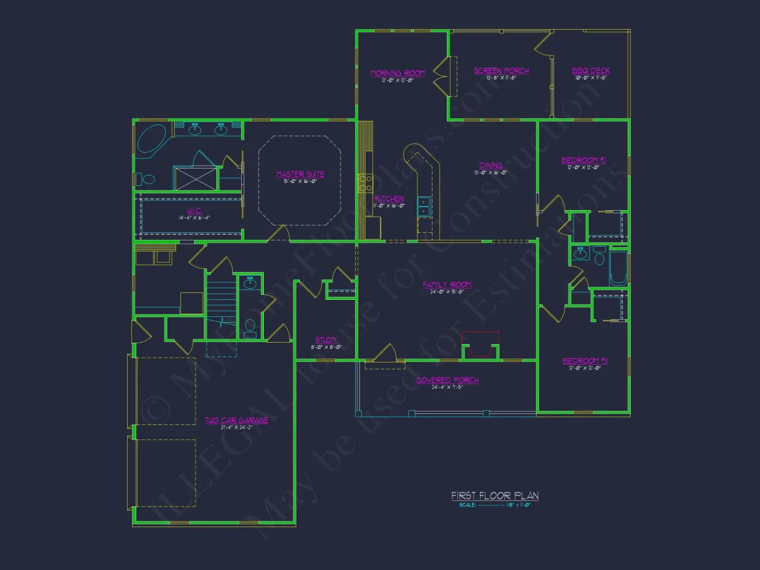 Cape Cod house Plan with 3 Beds, CAD Designs, and Blueprints