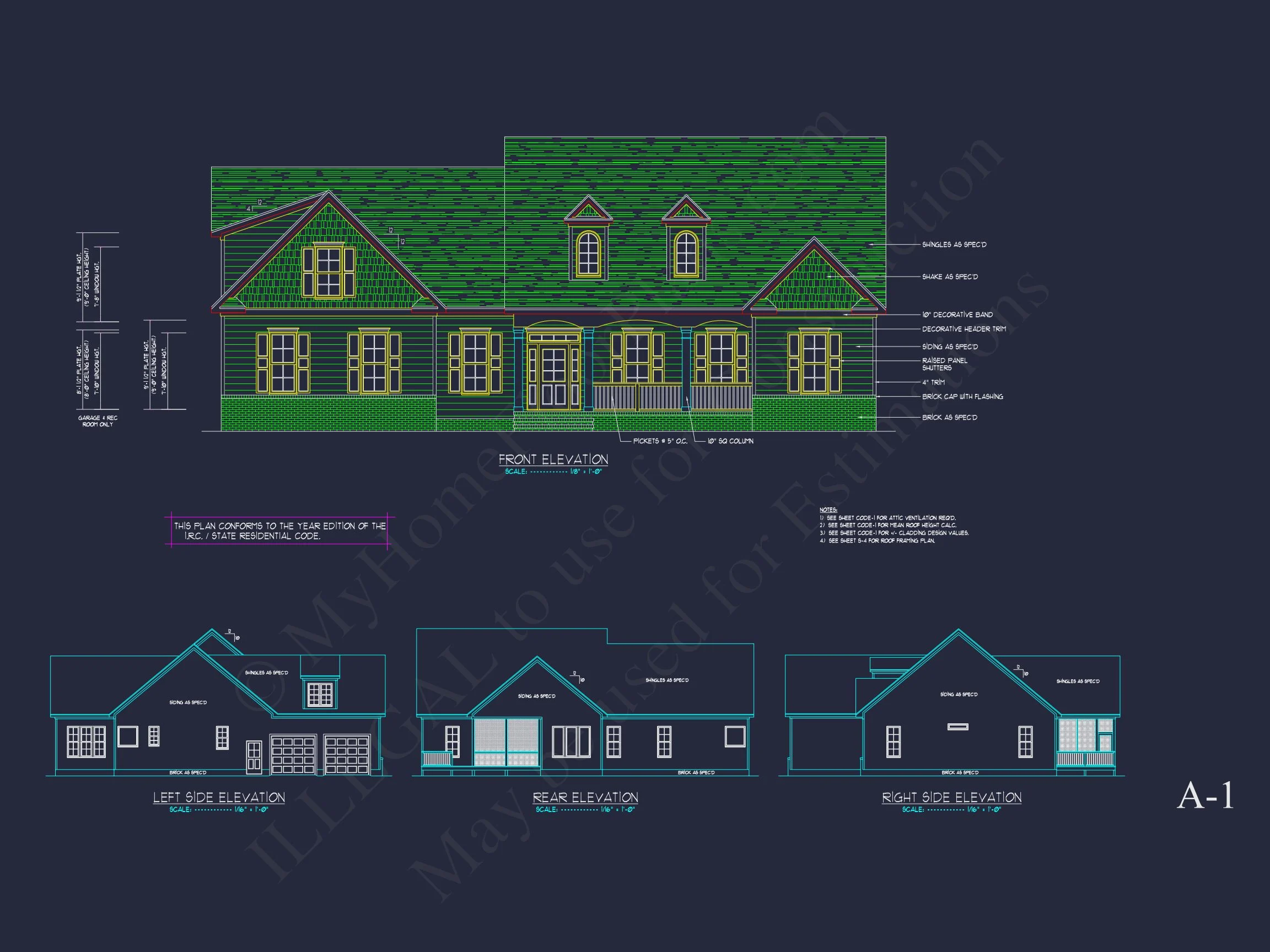 Cape Cod house Plan with 3 Beds, CAD Designs, and Blueprints