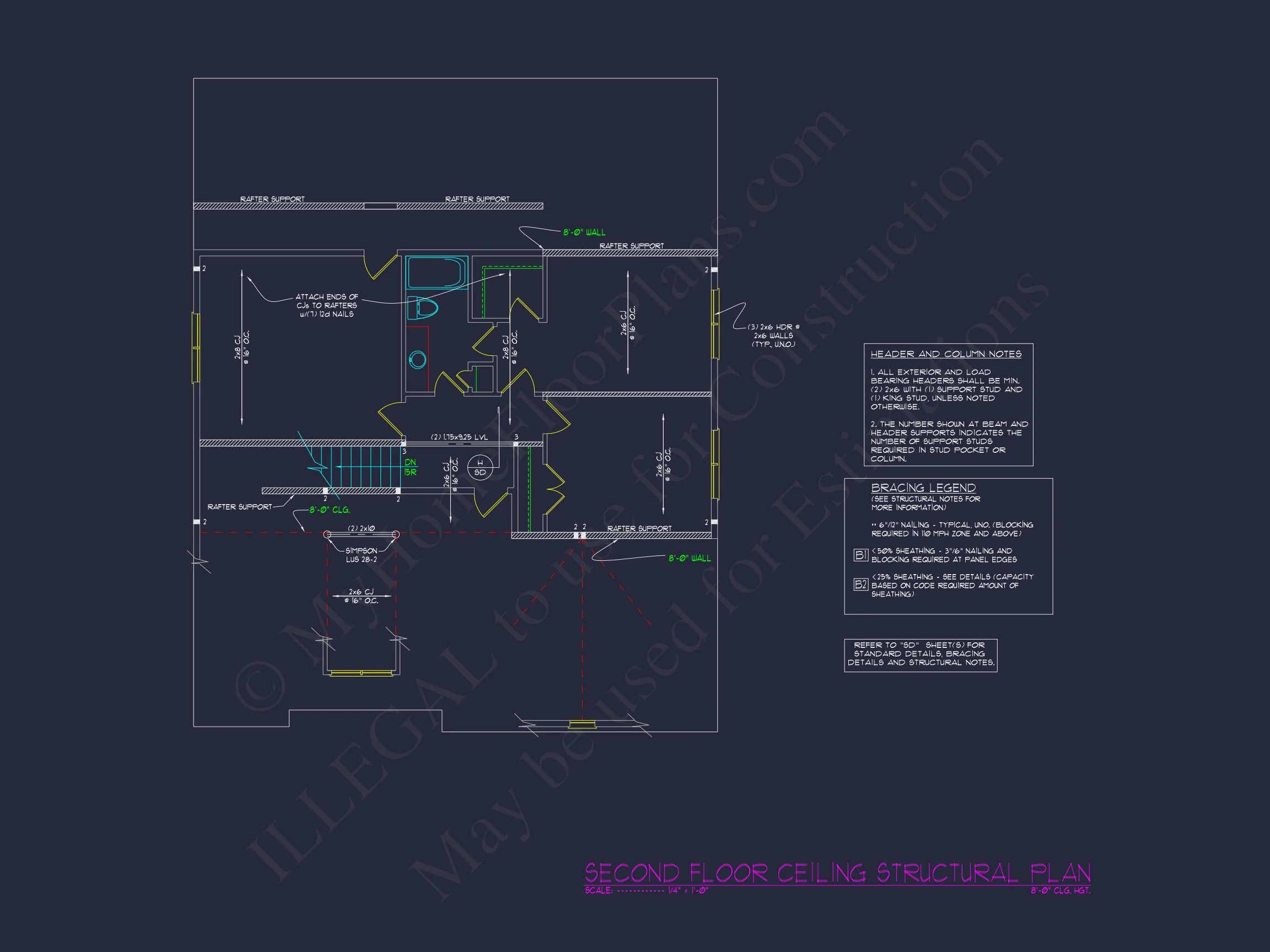 Modern Craftsman house with Floor Plan, Blueprint & CAD Designs