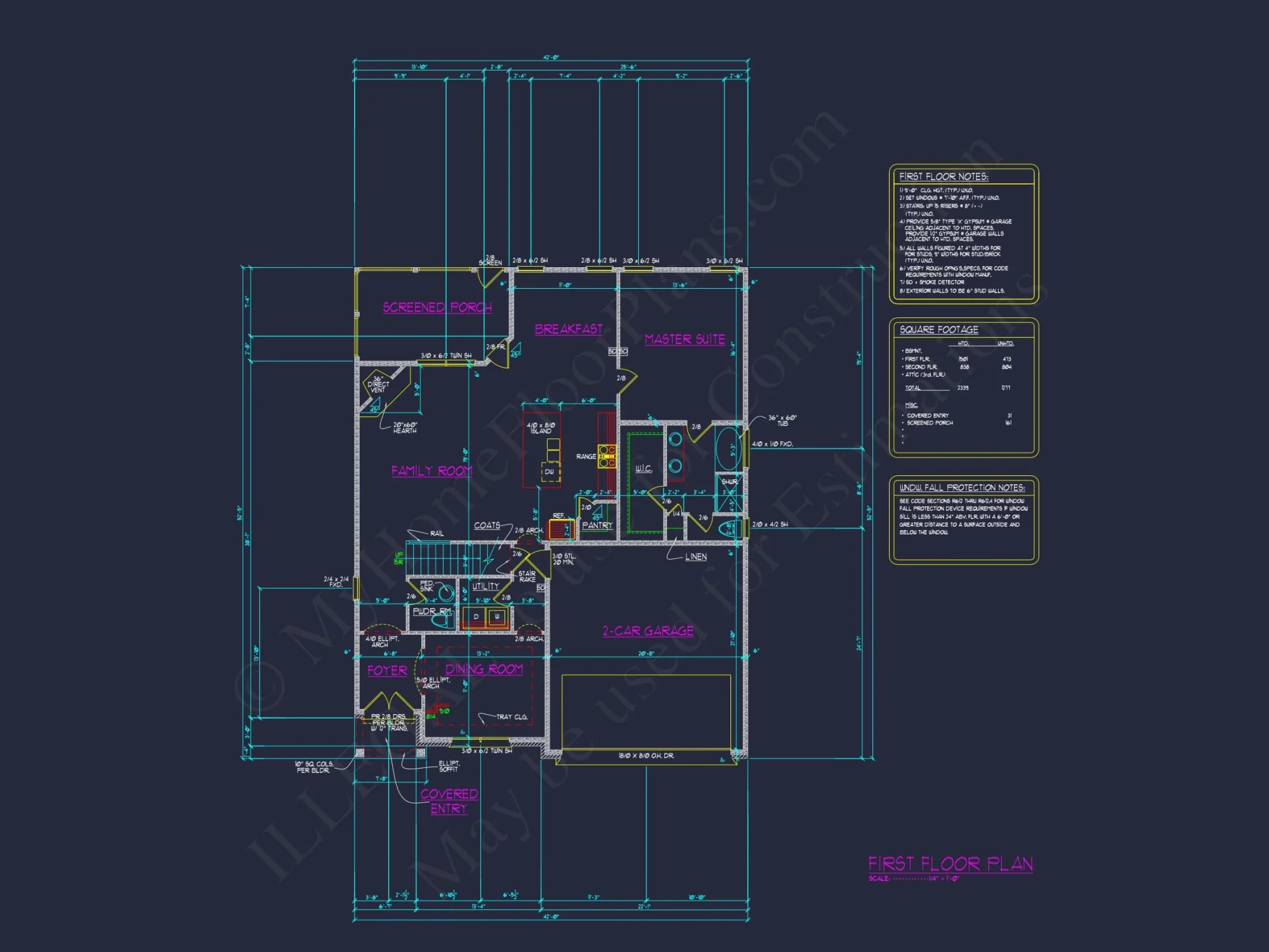 Modern Craftsman house with Floor Plan, Blueprint & CAD Designs