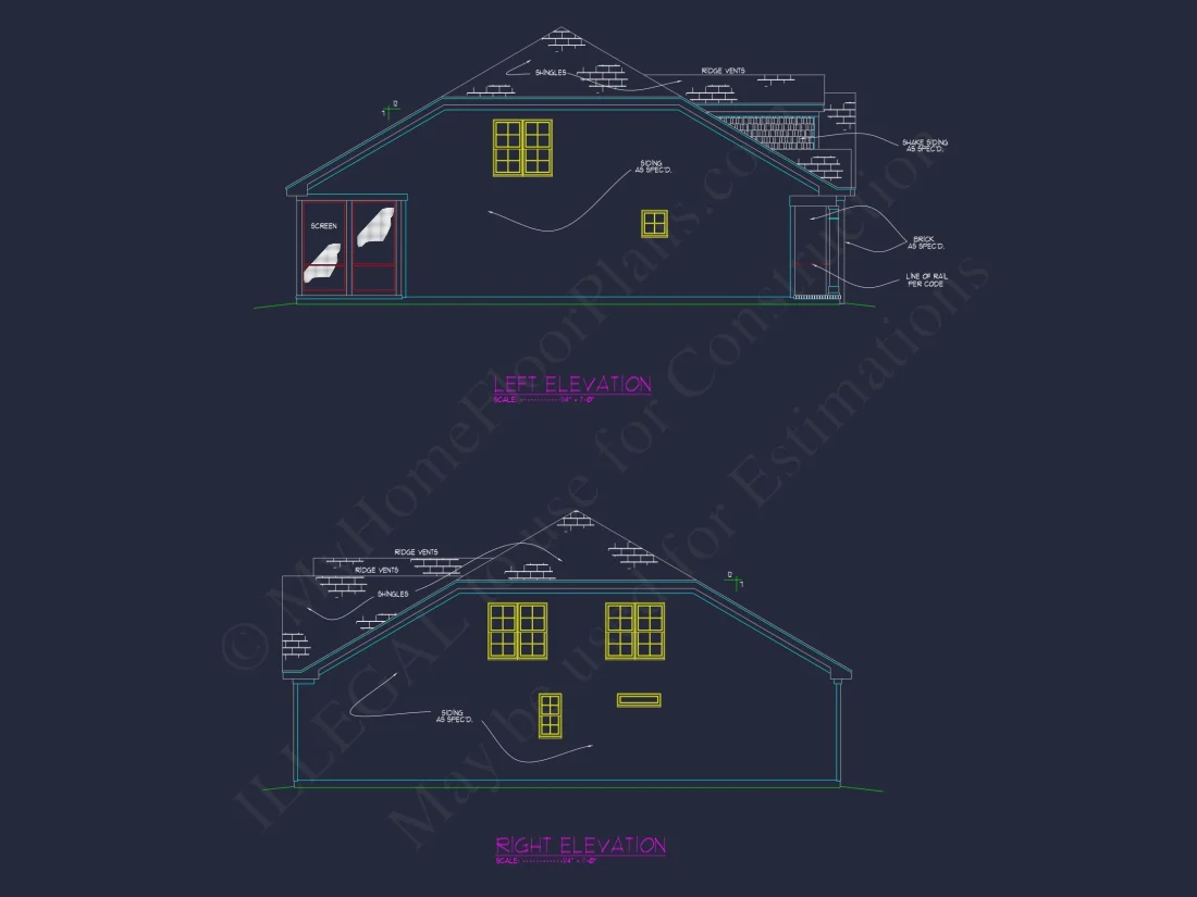 Modern Craftsman house with Floor Plan, Blueprint & CAD Designs
